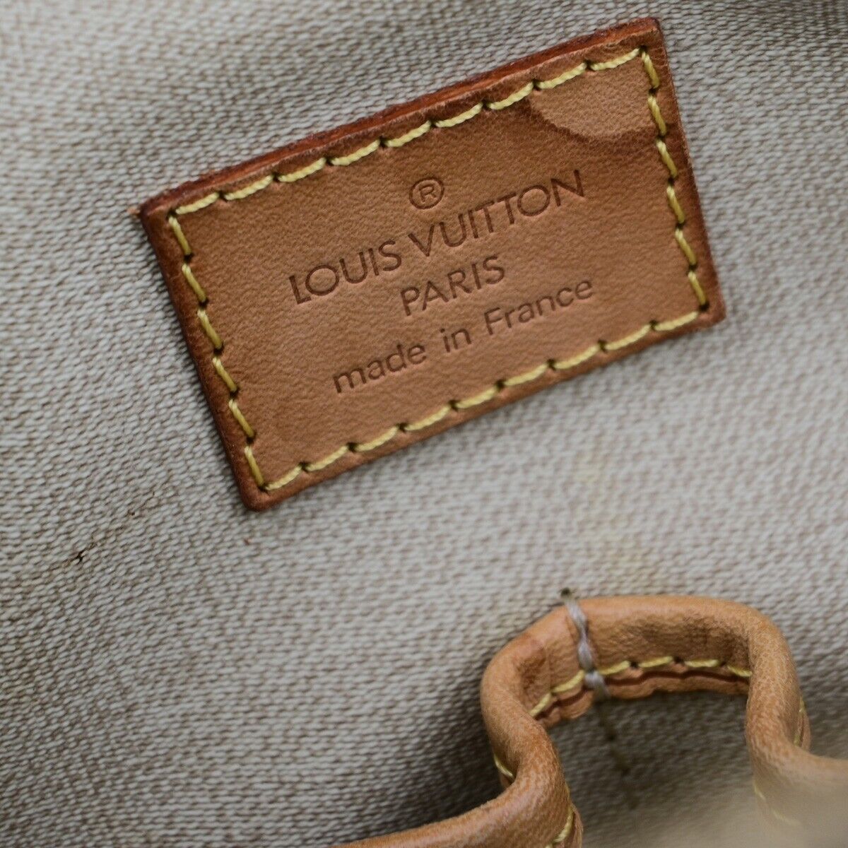 LOUIS VUITTON LV Logo Trouville Hand Bag Monogram Leather Brown M42228 83ED019