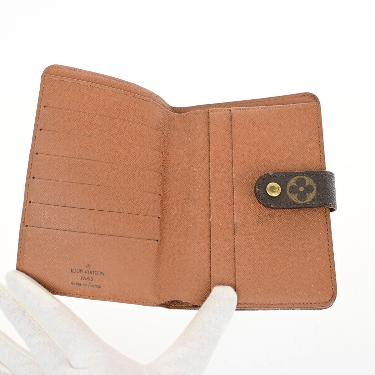 LOUIS VUITTON LV Logo 4 Set Bifold Trifold Long Wallet Monogram Brown 65FA708