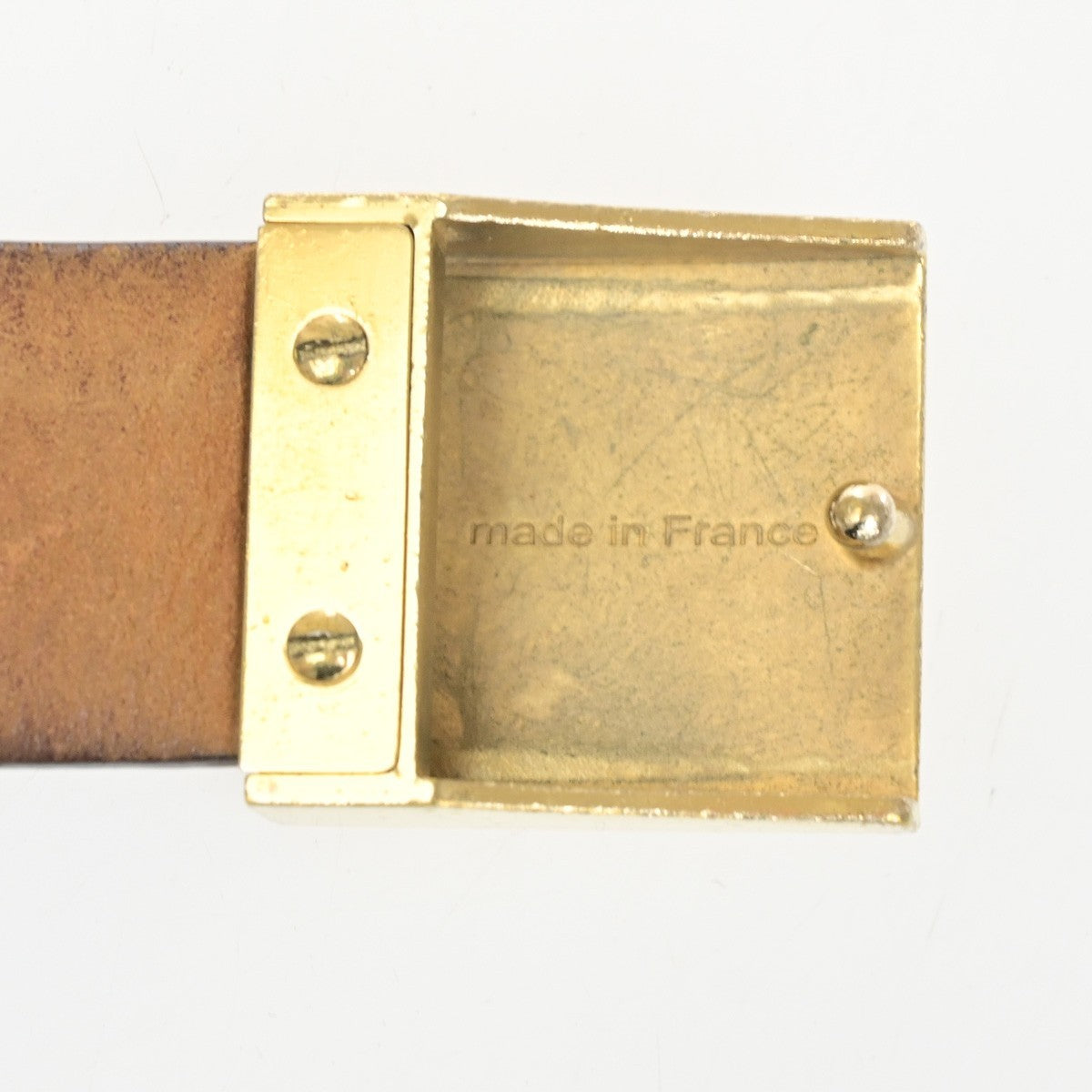 LOUIS VUITTON Santure Carre Belt Damier Ebene Brown GHW France M6802 05CB072
