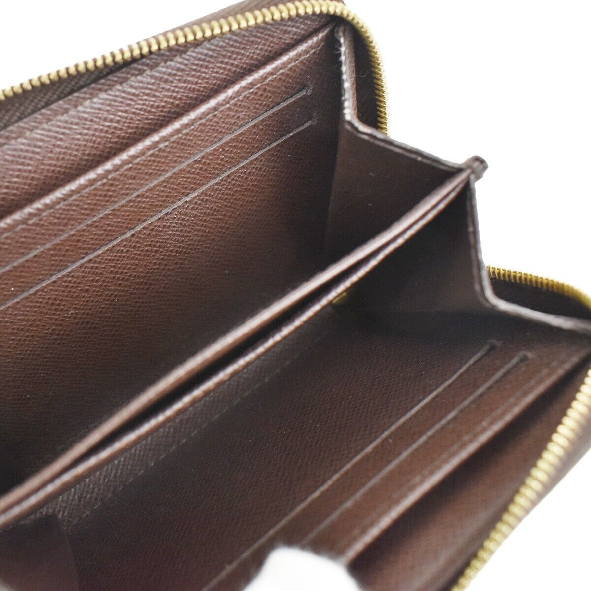 LOUIS VUITTON Zippy Coin Purse Wallet Bifold Damier Ebene Leather N63070 32RC362
