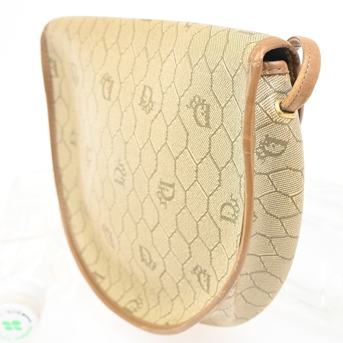 CHRISTAIAN DIOR Honeycomb Shoulder Bag PVC Leather BE GHW France 30MA278