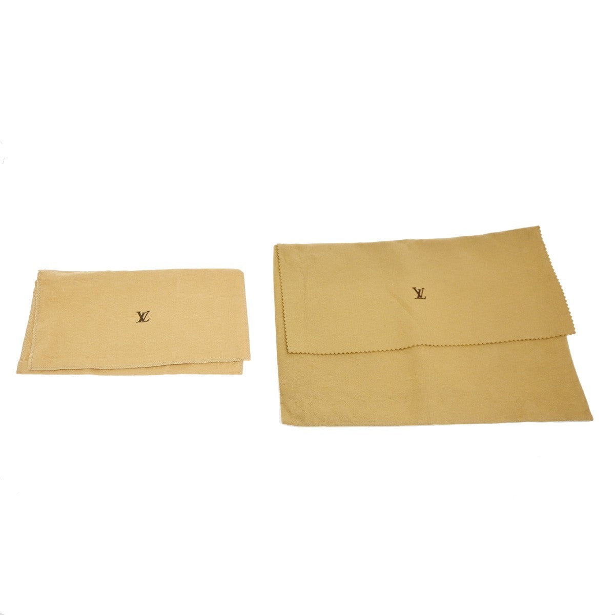 LOUIS VUITTON Logo 10 Set Dust Bag Drawstring Canvas Cotton Beige Brown 09KC725