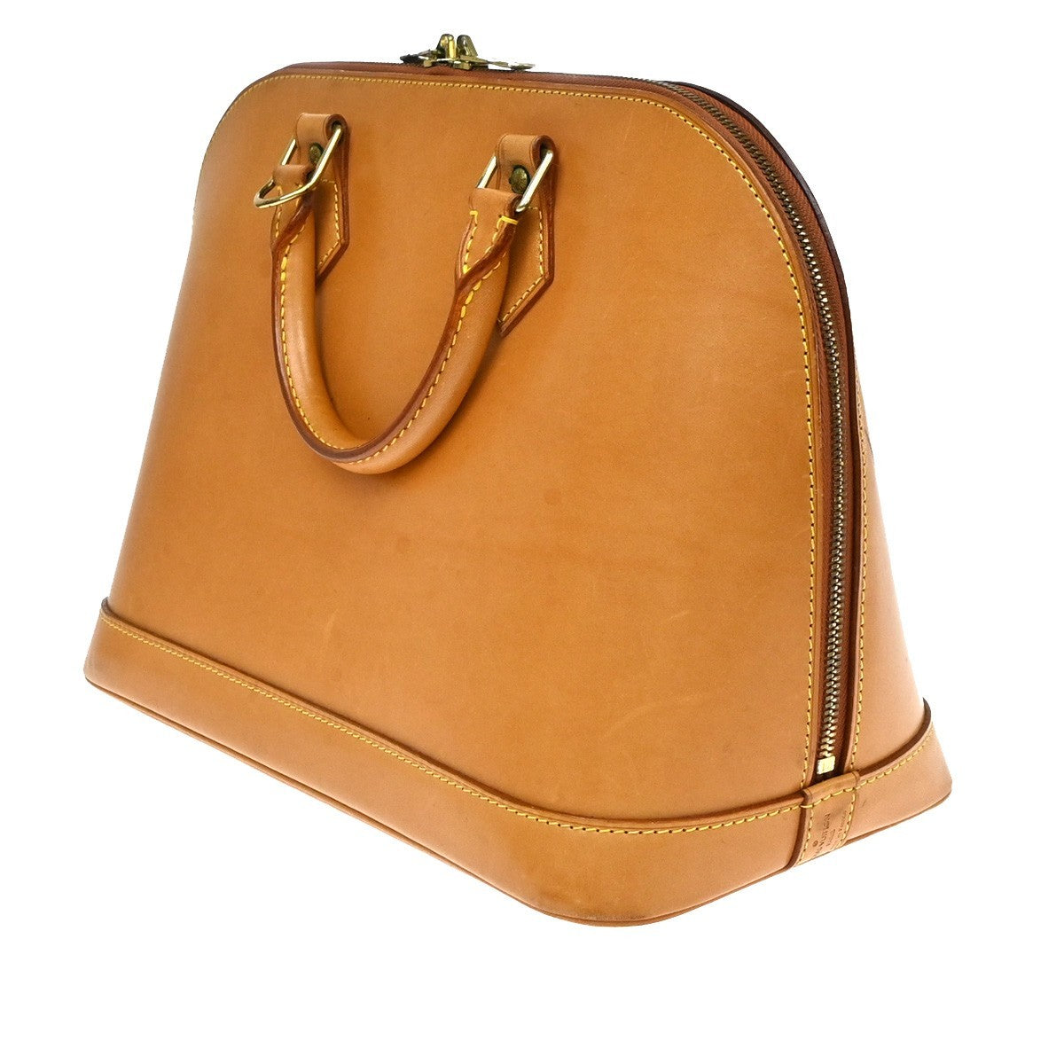 LOUIS VUITTON LV  Alma Hand Bag Nomade Leather Brown France M85394 70CB077