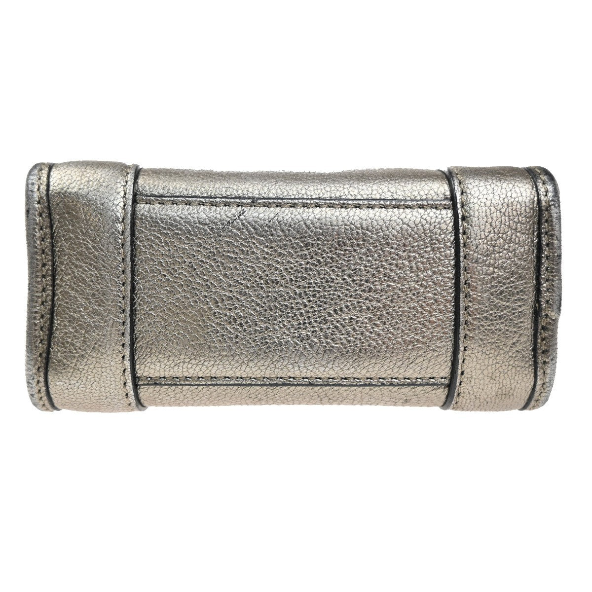 LOEWE Anagram Amazona Logo Mini Shoulder Hand Bag Leather Gray Gold GHW 87MA208