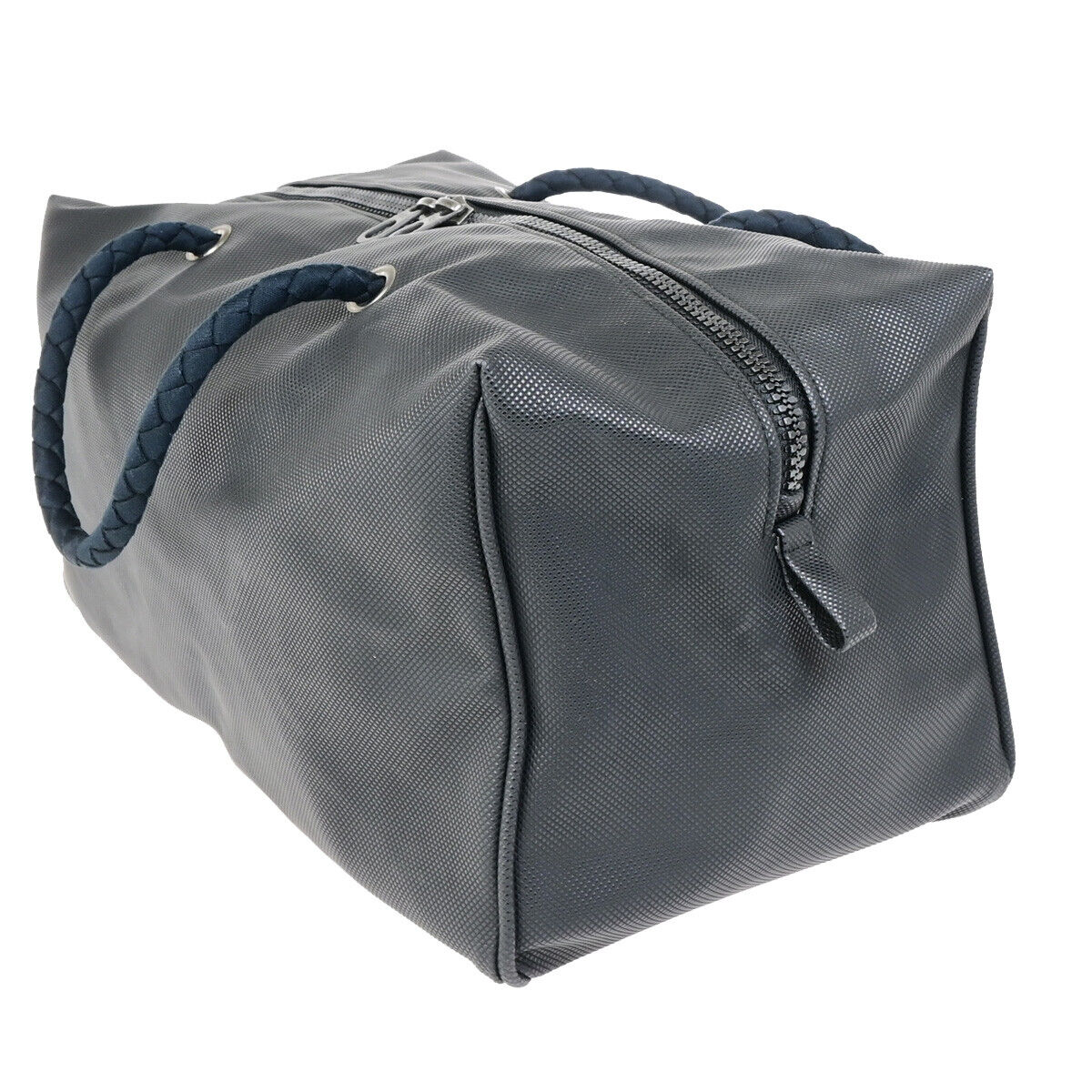 BOTTEGA VENETA Logo Intrecciato Travel Hand Bag PVC Canvas Leather Black 67YG558