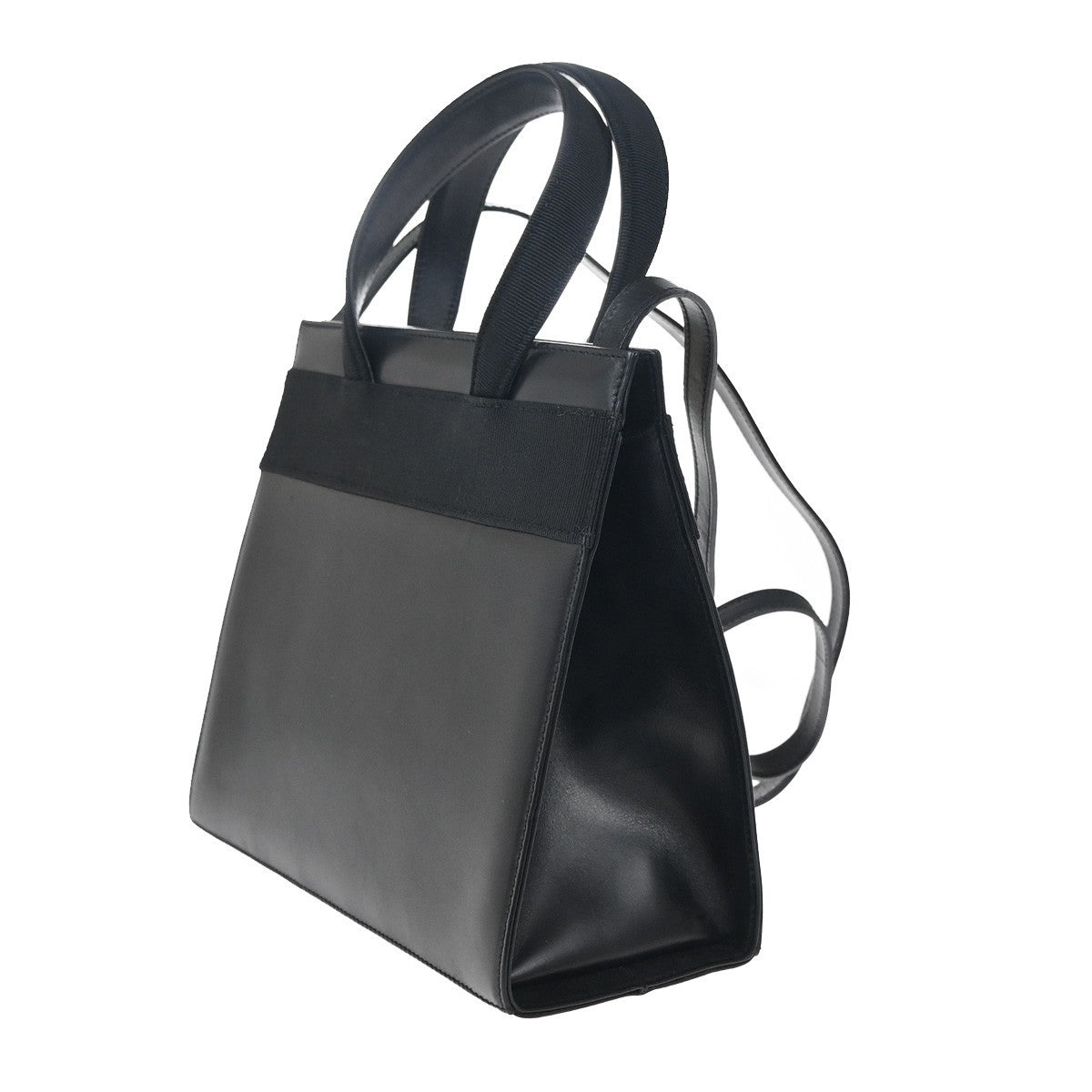 SALVATORE FERRAGAMO Logo Vara 2Way Shoulder Hand Bag Canvas Leather BK 86EF774