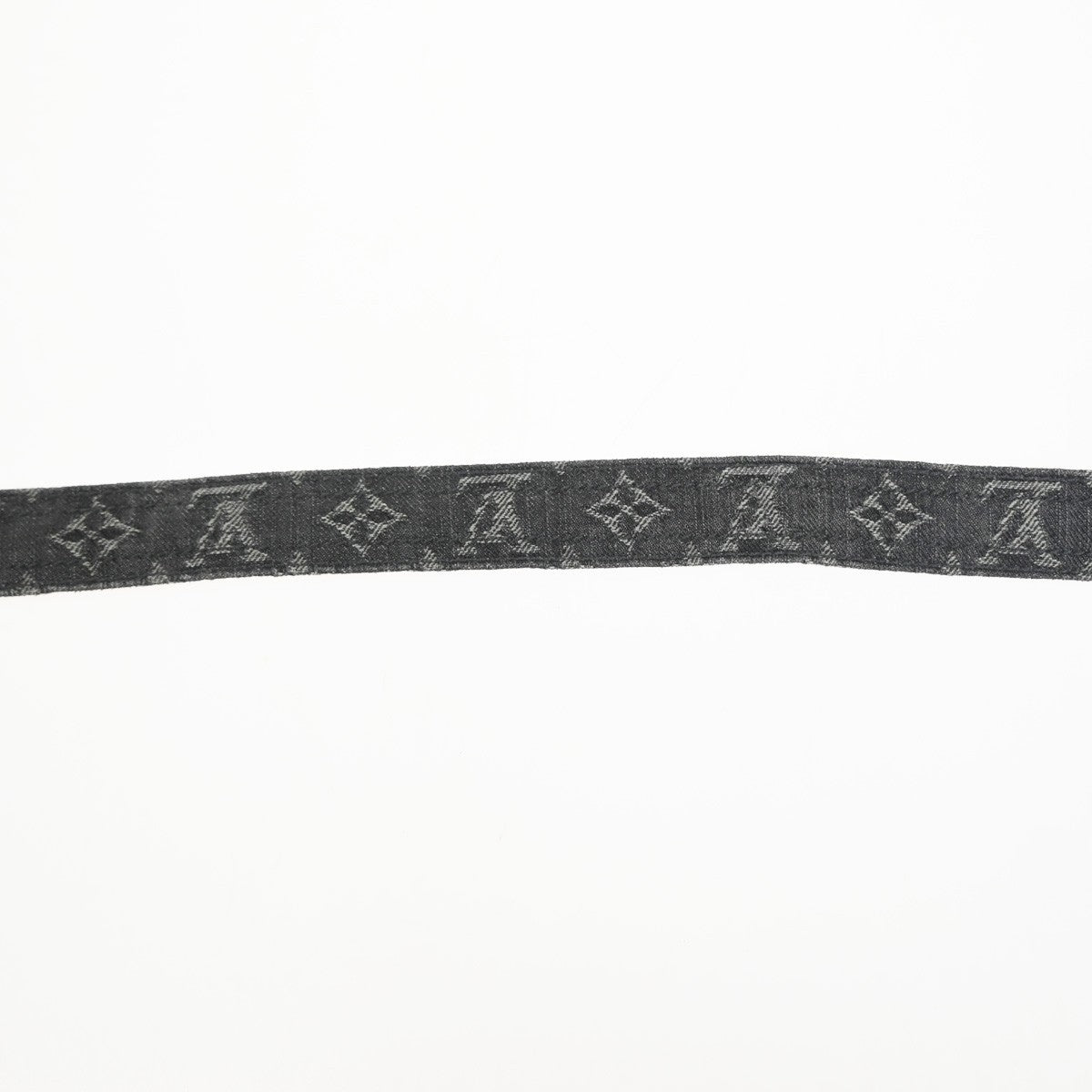 LOUIS VUITTON Ceinture Belt  90/36 Monogram Denim Leather  Black France 89AA201