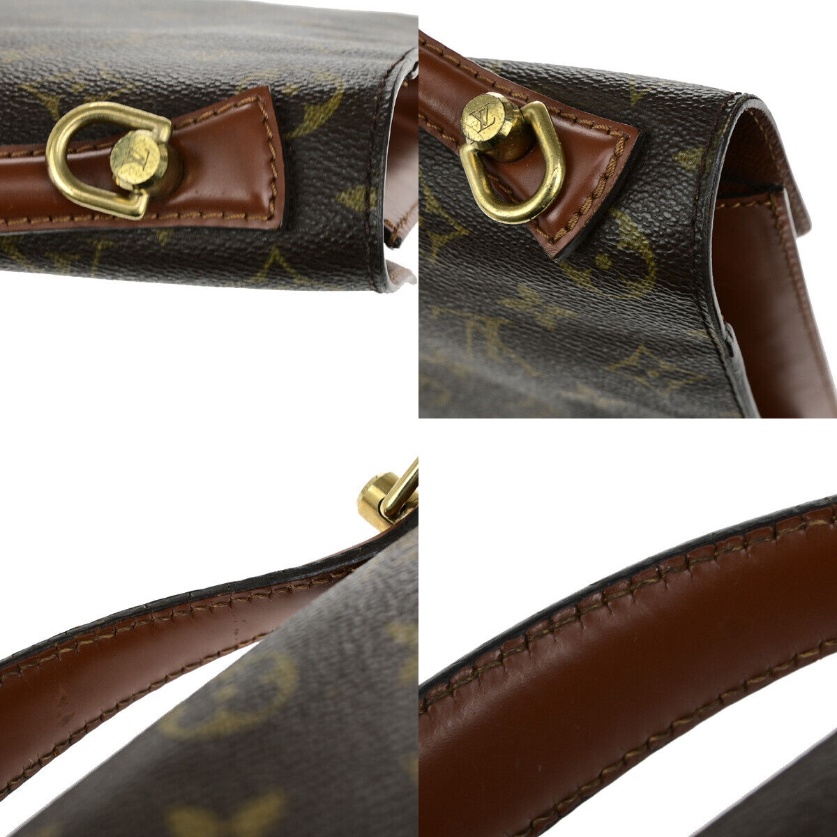 LOUIS VUITTON Monceau 28 Hand Bag Monogram Leather Brown M51185 70YG720