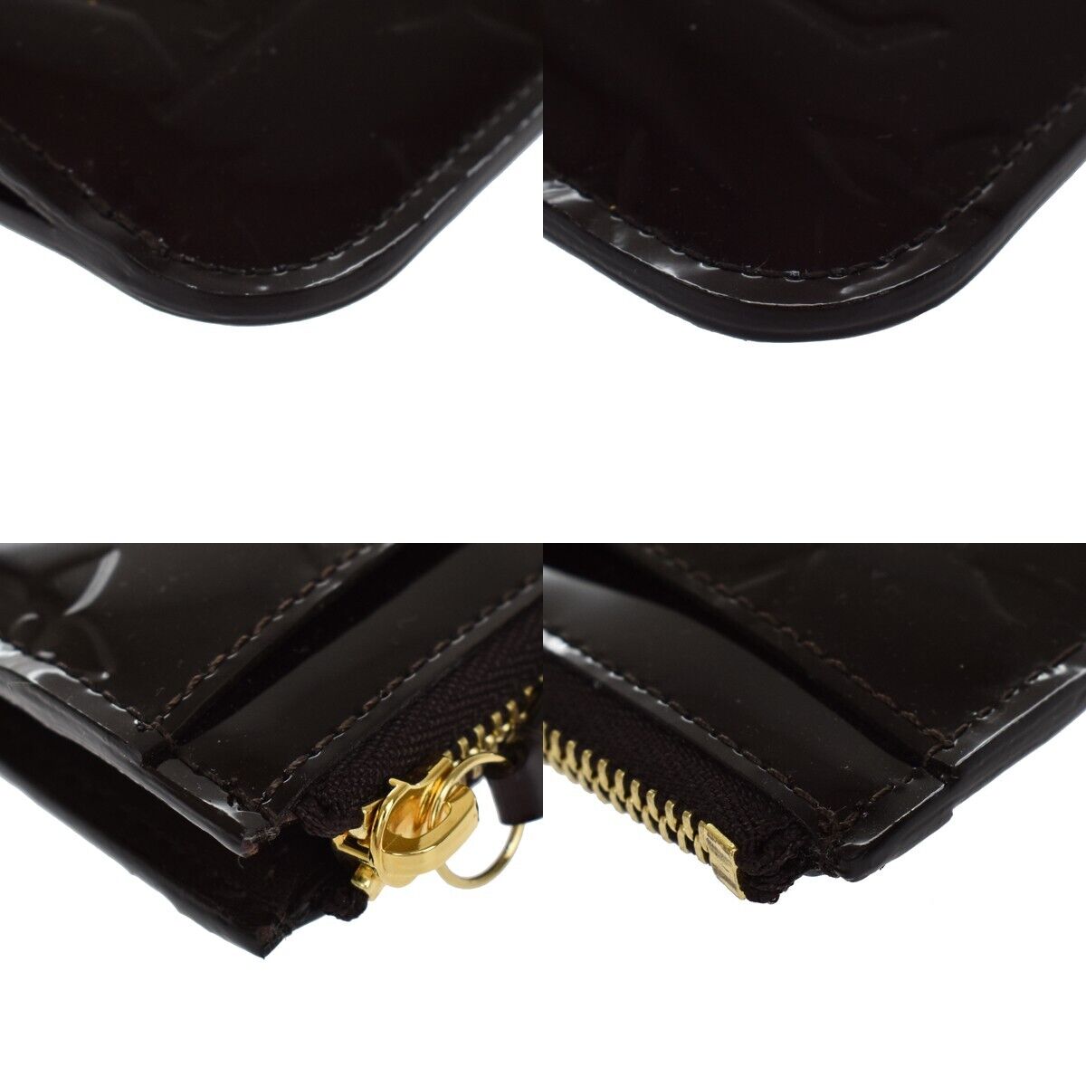 LOUIS VUITTON Pochette Cles Coin Wallet Monogram Vernis Amarante M93557 37GA239