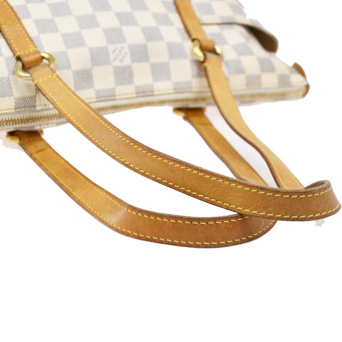 LOUIS VUITTON Totally PM Shoulder Bag Damier Azur Leather White N51261 72ZA257