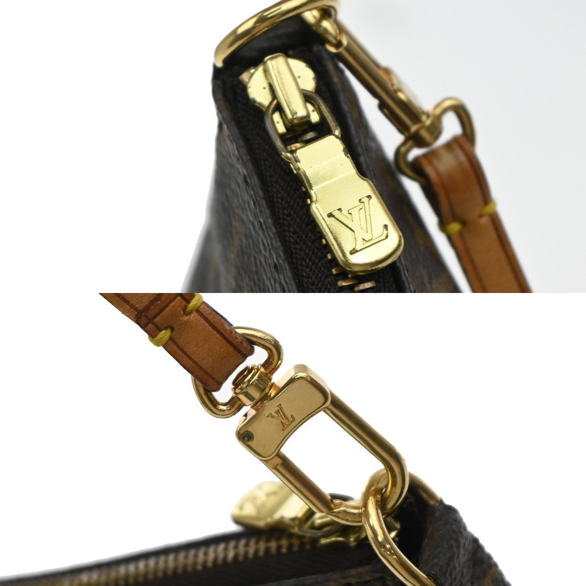 LOUIS VUITTON Pochette Accessoires Hand Bag Monogram Leather BN M51980 79EF864