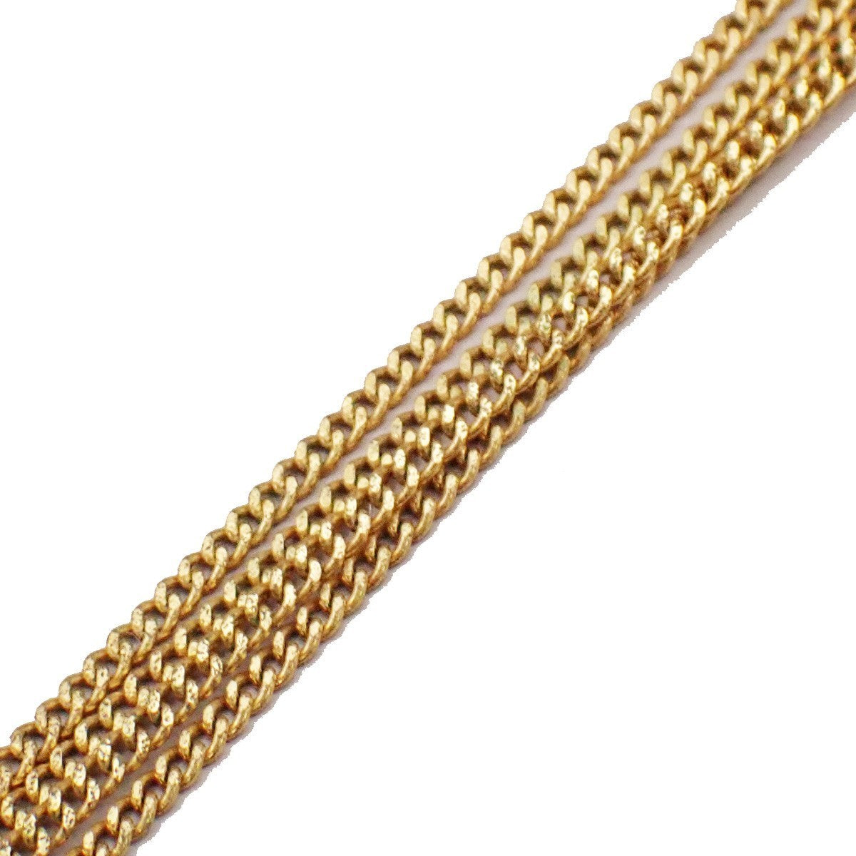 CHANEL CC Logo Imitation Pearl Chain Pendant Necklace Gold France 32RL269