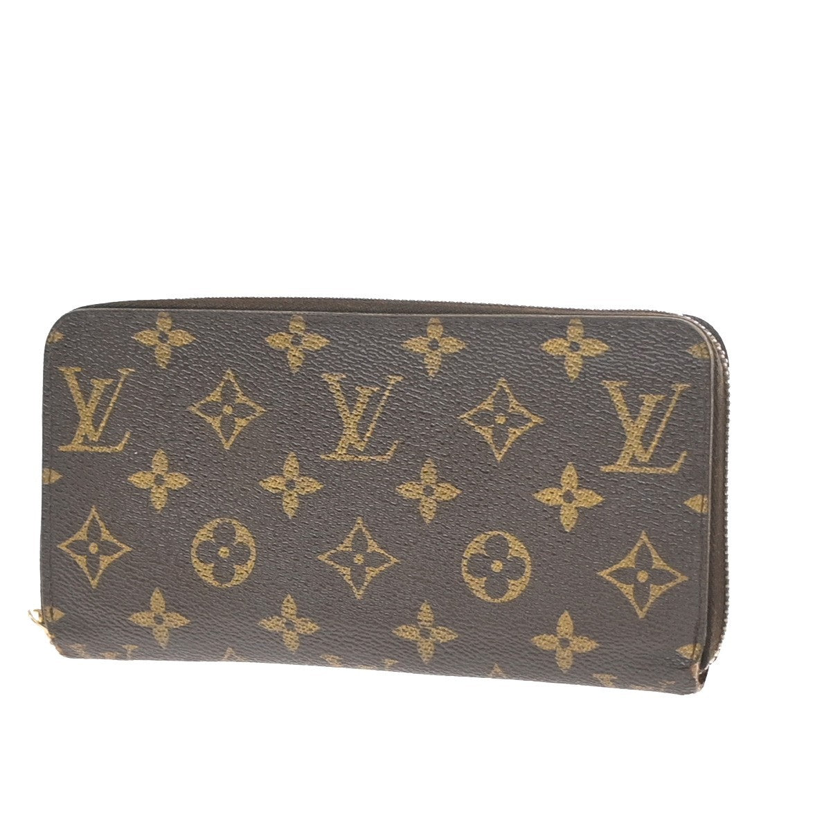 LOUIS VUITTON Logo Long Zippy Wallet Monogram leather Brown Spain M60017 04MA675