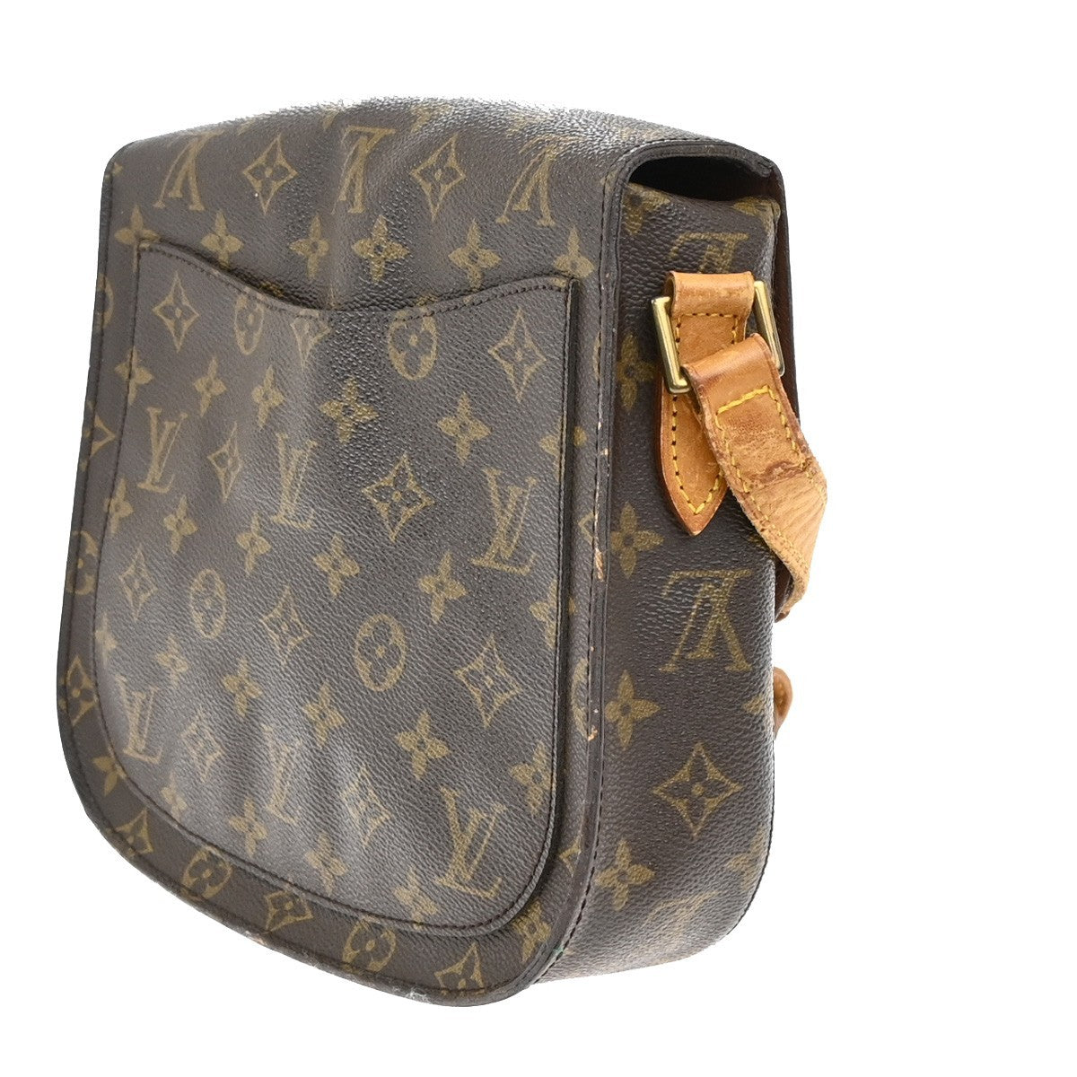 LOUIS VUITTON Saint Cloud GM Shoulder Bag Monogram Leather Brown M51242 30EF901