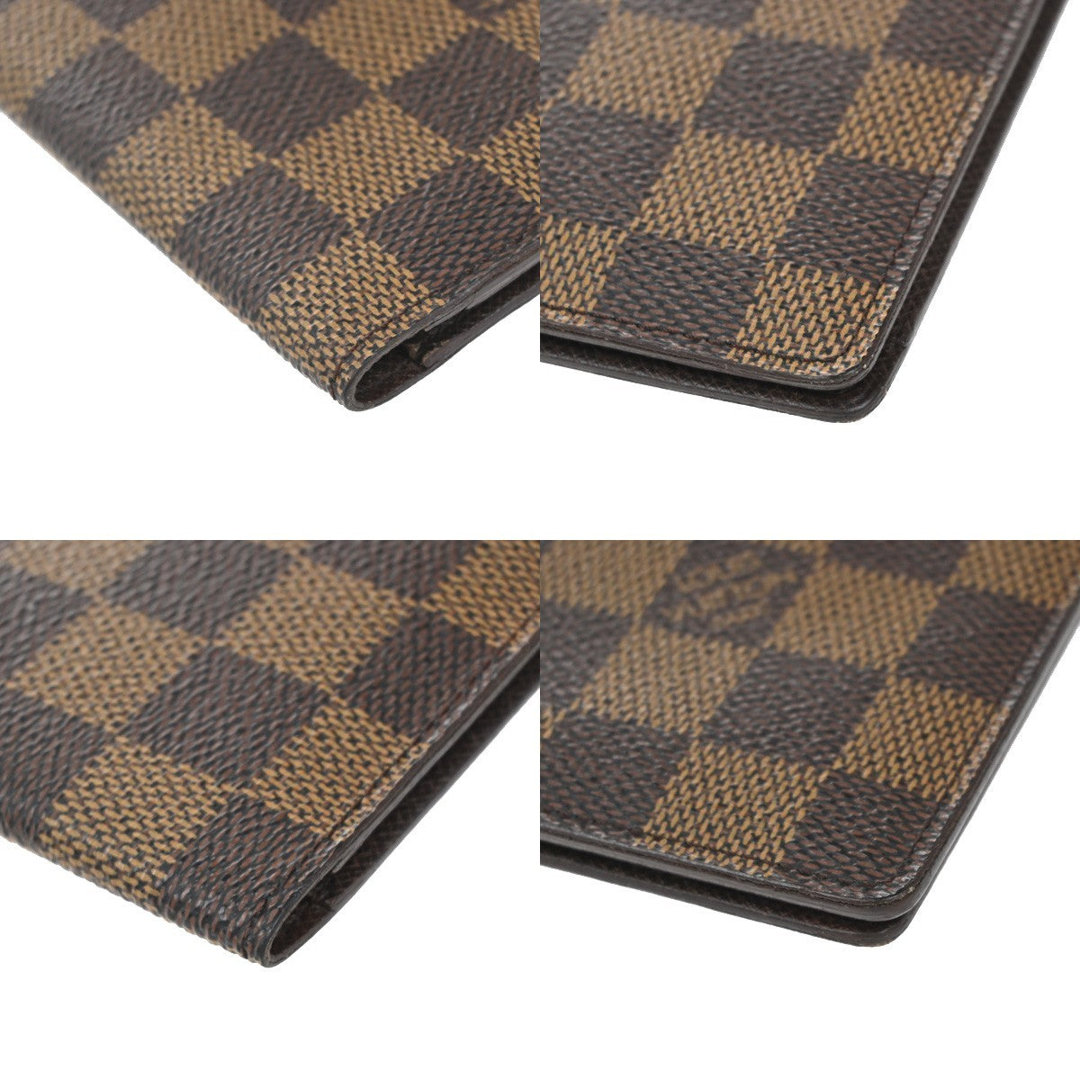 LOUIS VUITTON Porte Valeurs Cartes Credit Damier Leather Brown N61823 07KP380