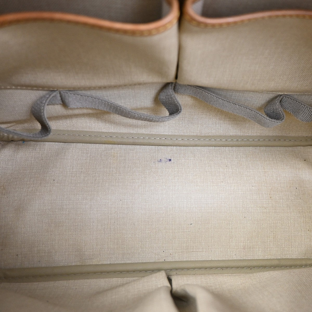 LOUIS VUITTON LV Logo Deauville Hand Bag Monogram Leather Brown M47270 80ZA313