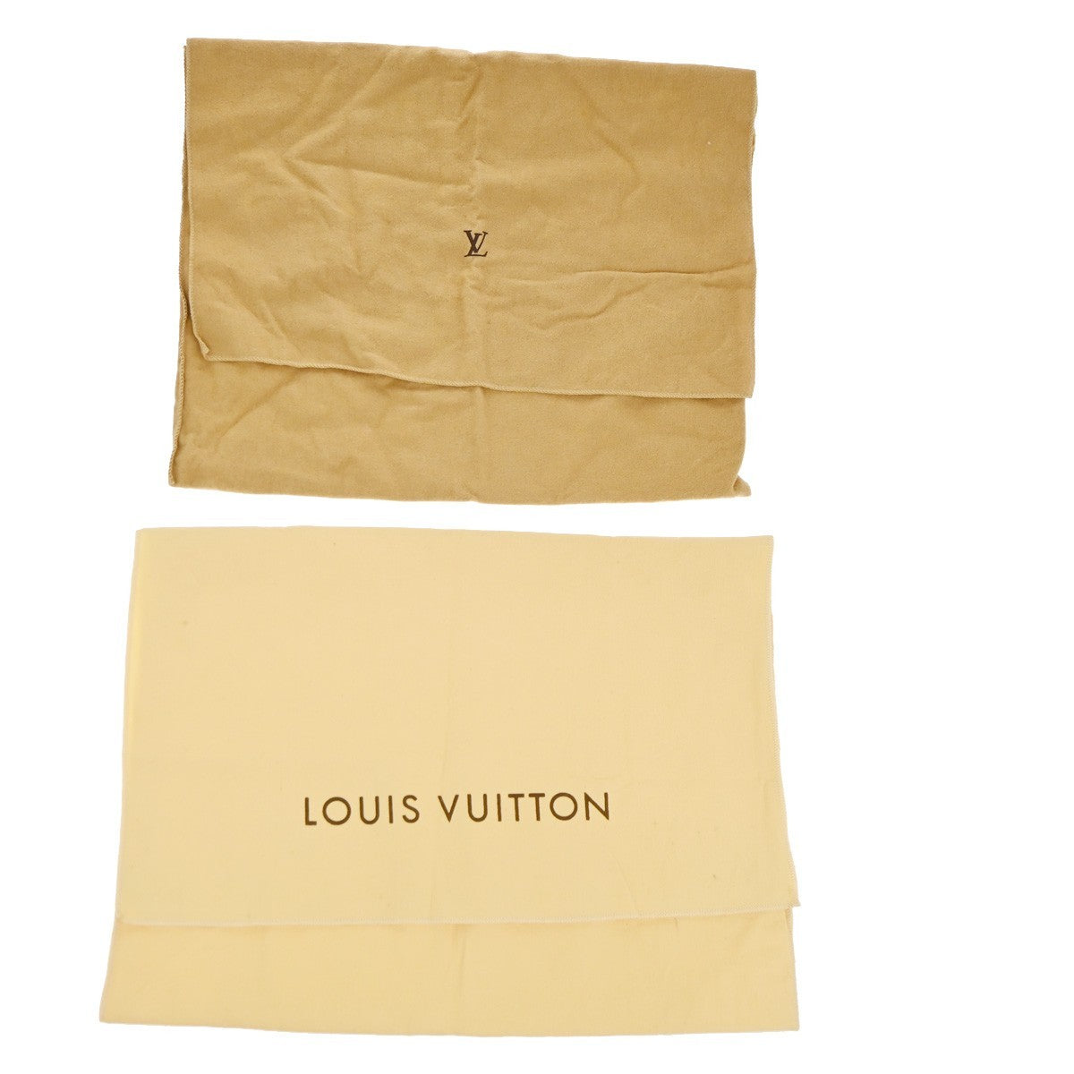 LOUIS VUITTON Logo 20 Set Drawstring Dust Bag Canvas Cotton Beige Brown 63EG384