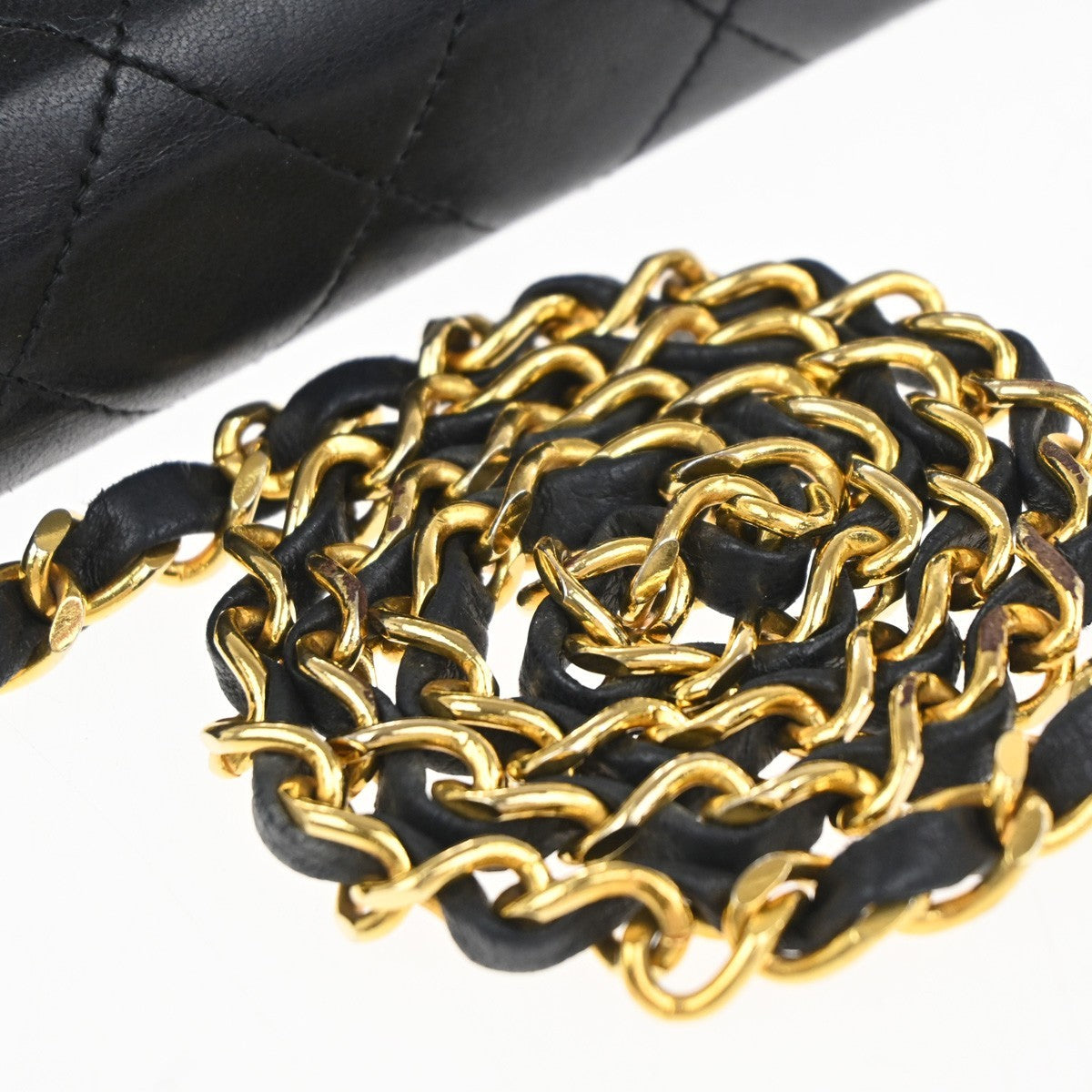 CHANEL CC Matelasse 23 Full Flap Chain Shoulder Bag Leather Black GHW 52RP019