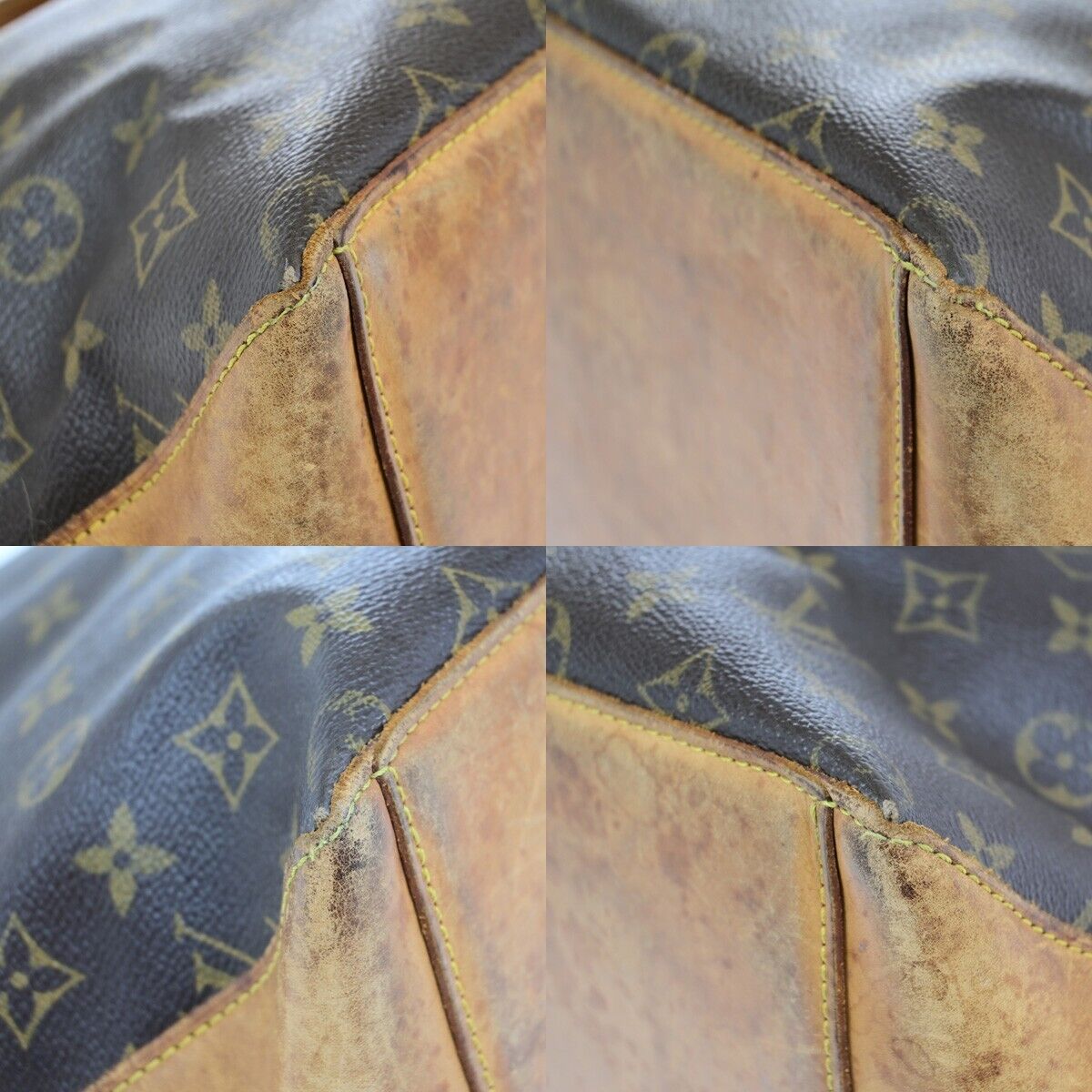 LOUIS VUITTON Cabas Mezzo Shoulder Bag Monogram Leather Brown M51151 31ED870