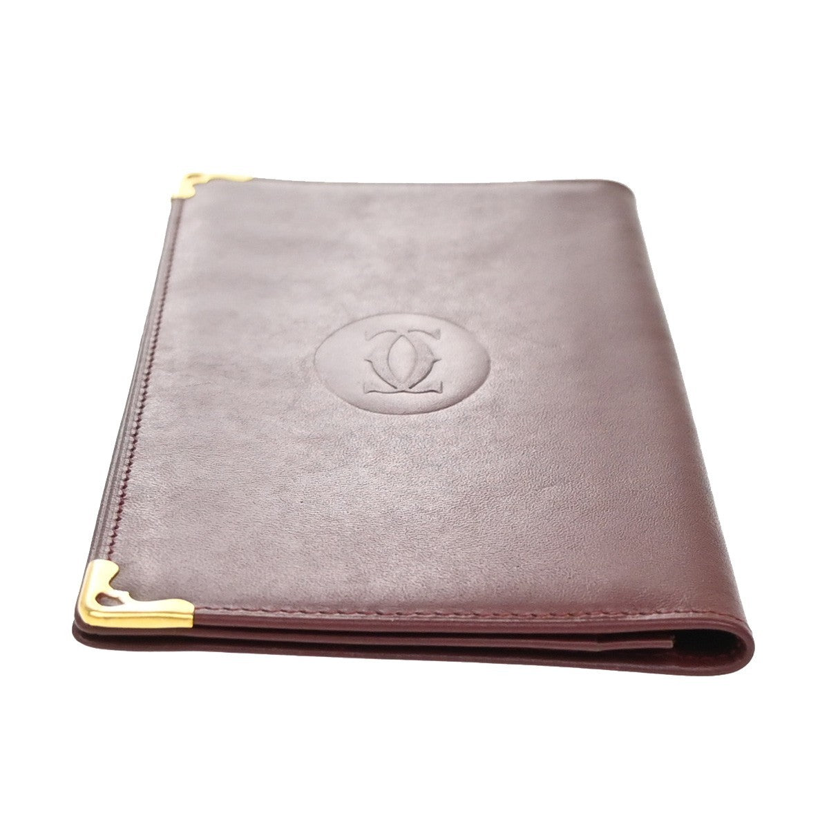 Must De Cartier 2C Logo Long Wallet Leather Red GHW 01EG017