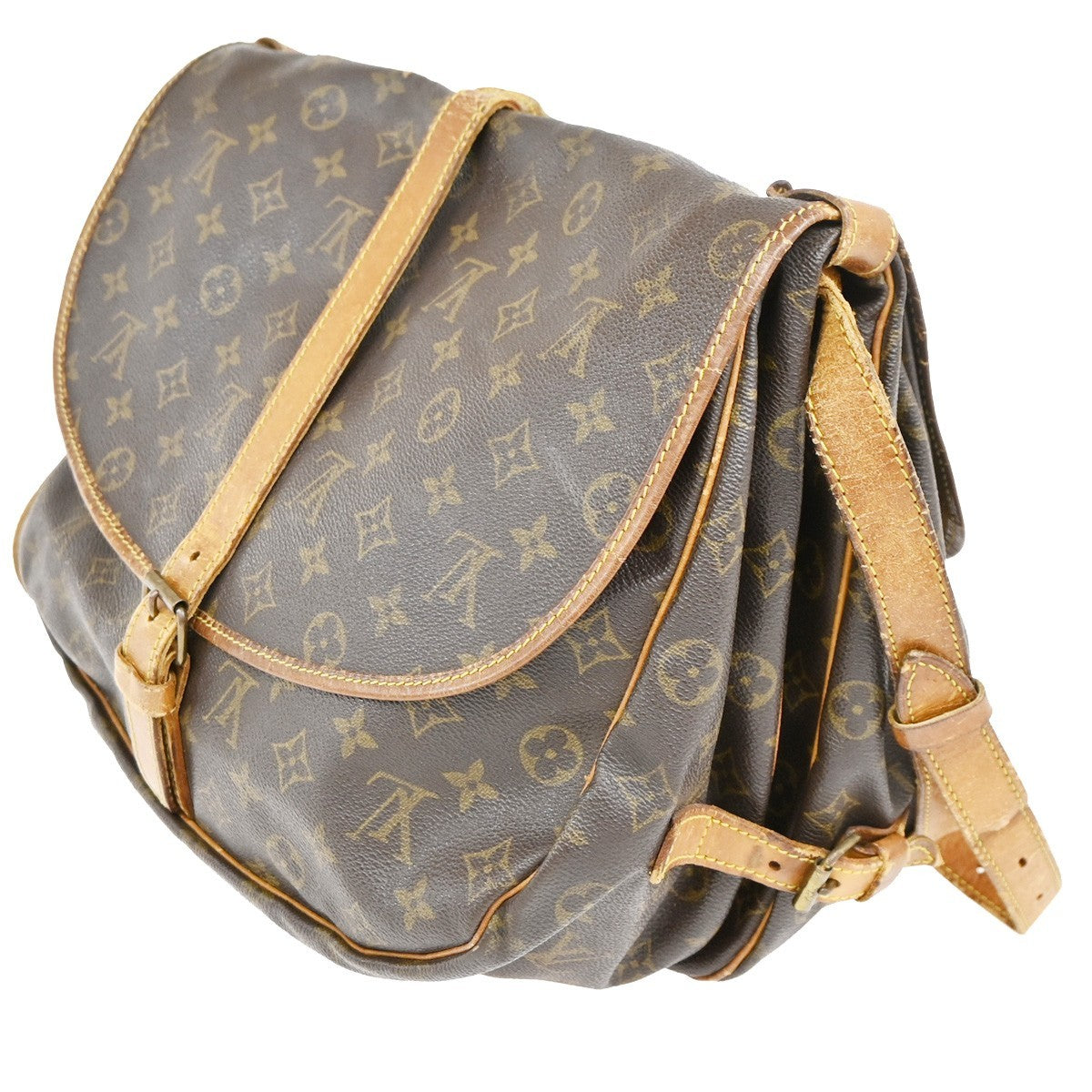 LOUIS VUITTON Saumur 35 Shoulder Bag Monogram Leather BN France M42254 65TA681