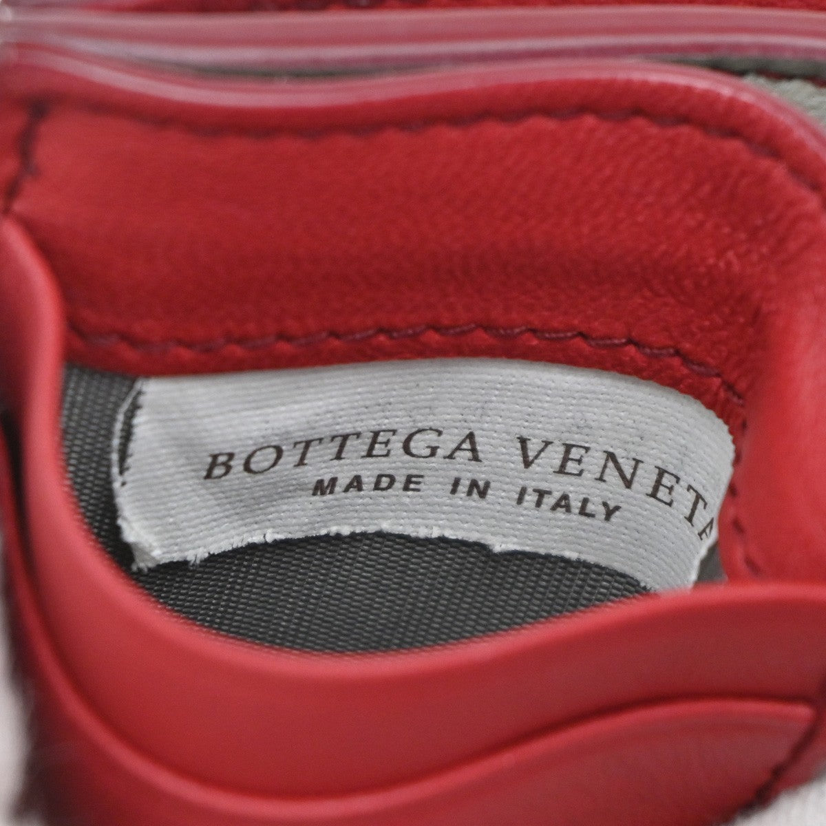 BOTTEGA VENETA INTRECCIATO Trifold Compact Wallet Leather Red Italy 30EF906