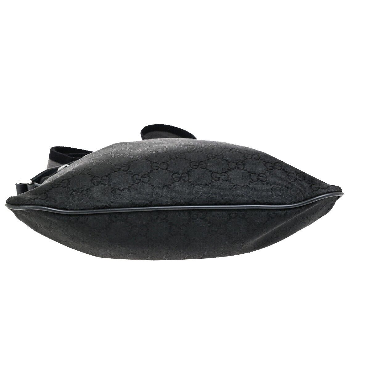 GUCCI GG Pattern Crossbody Shoulder Bag Canvas Leather Black Italy 31EC952