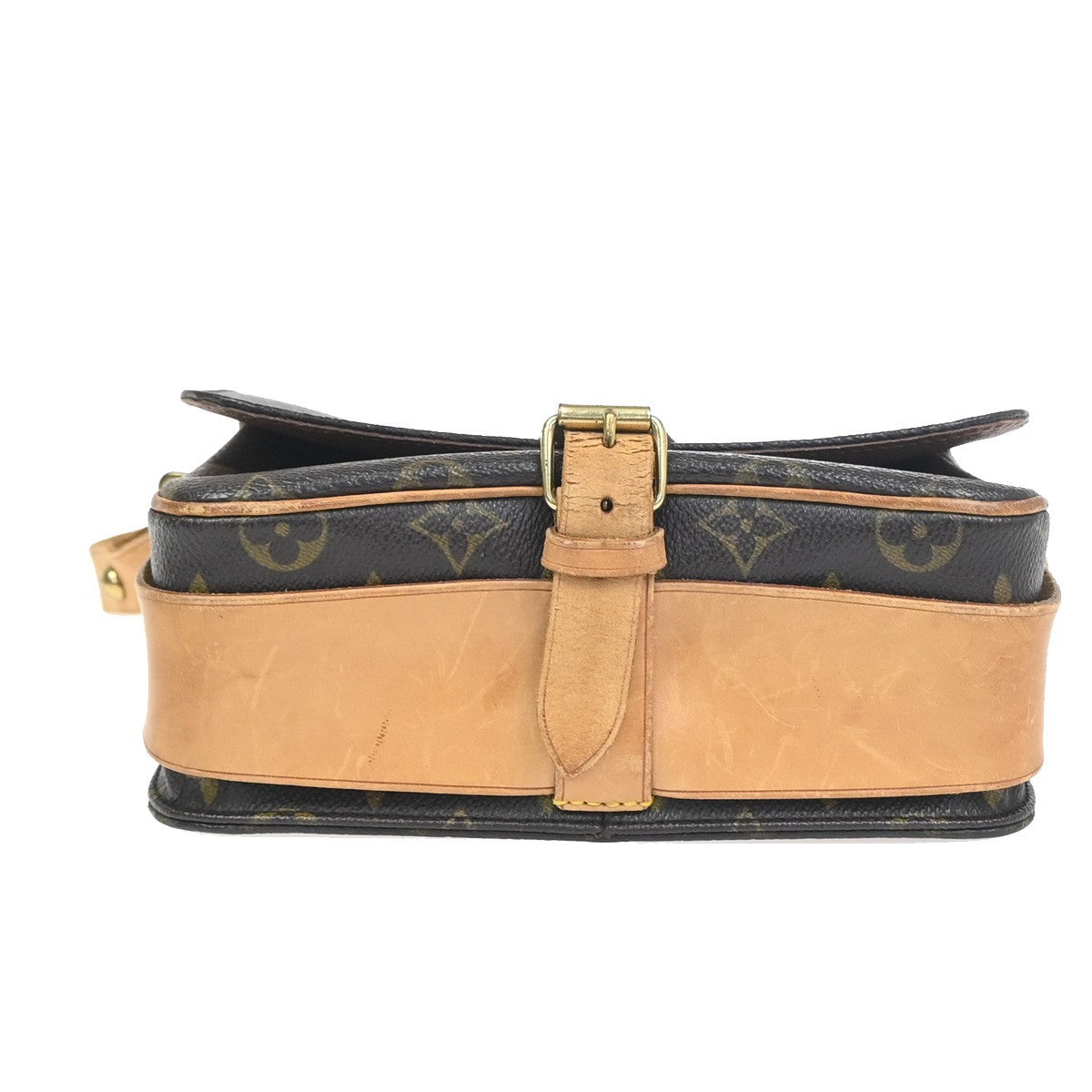 LOUIS VUITTON Cartouchiere MM Shoulder Bag Monogram Leather Brown M51253 31ZA331