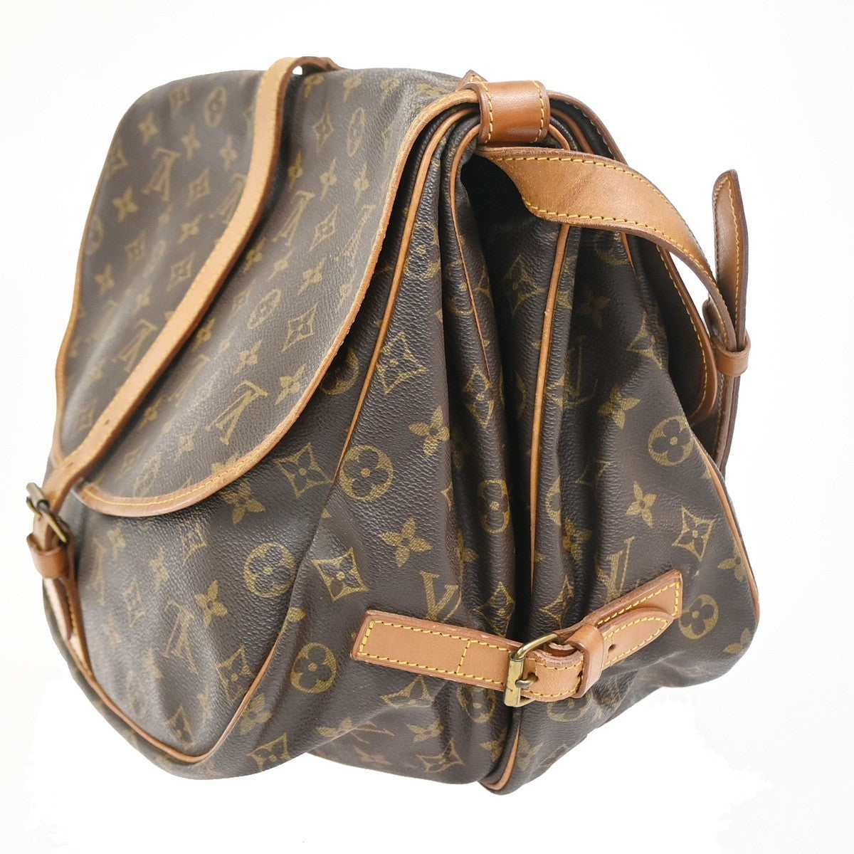 LOUIS VUITTON Saumur 35 Shoulder Bag Monogram Leather BN France M42254 79KC946