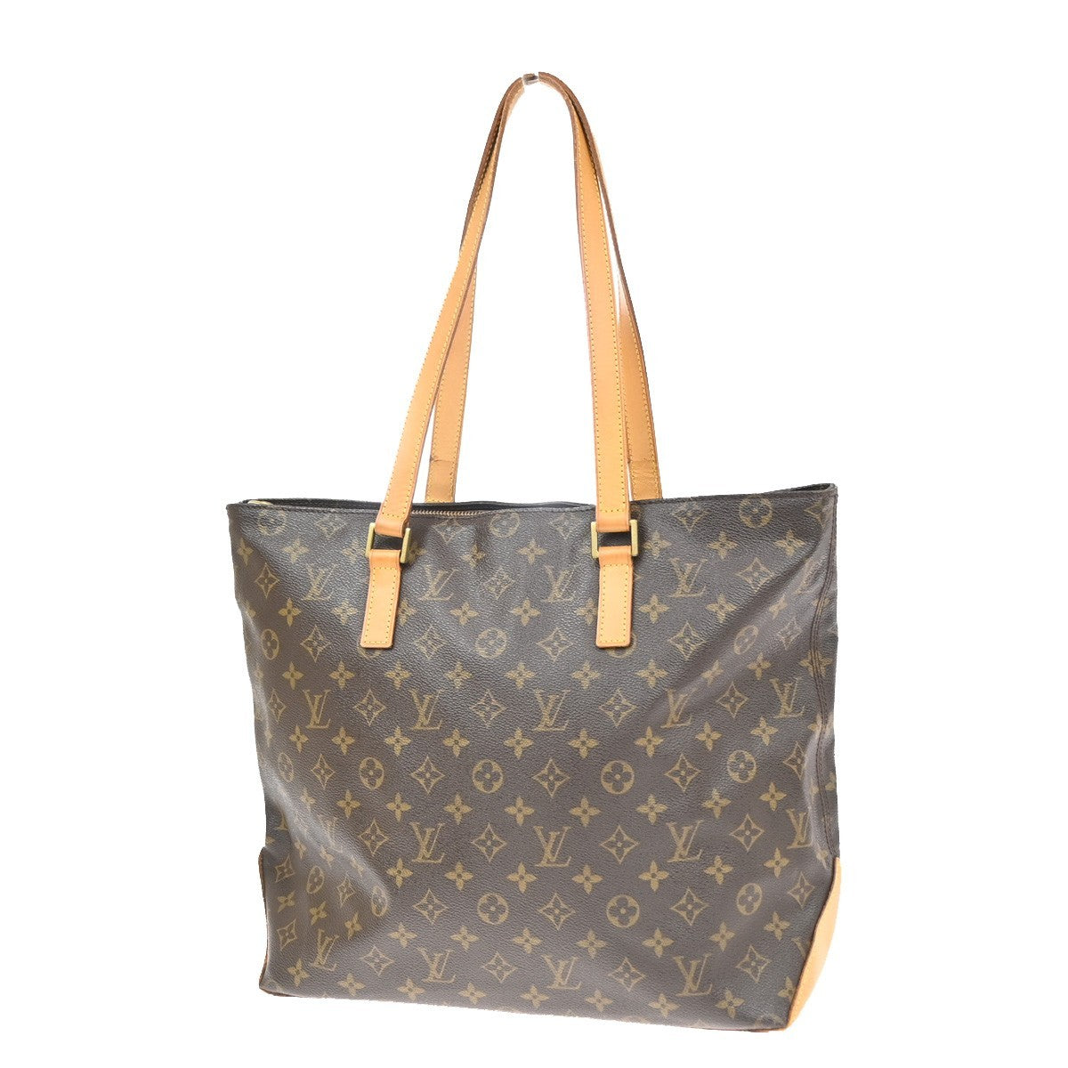 LOUIS VUITTON Cabas Mezzo Shoulder Bag Monogram Leather Brown M51151 97YJ193