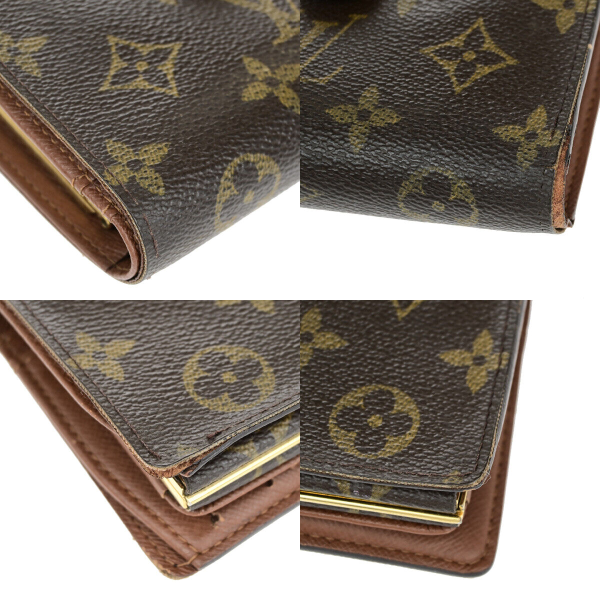 LOUIS VUITTON Porte Monnaie Viennois Bifold Wallet Monogram Brown M61663 07YE843
