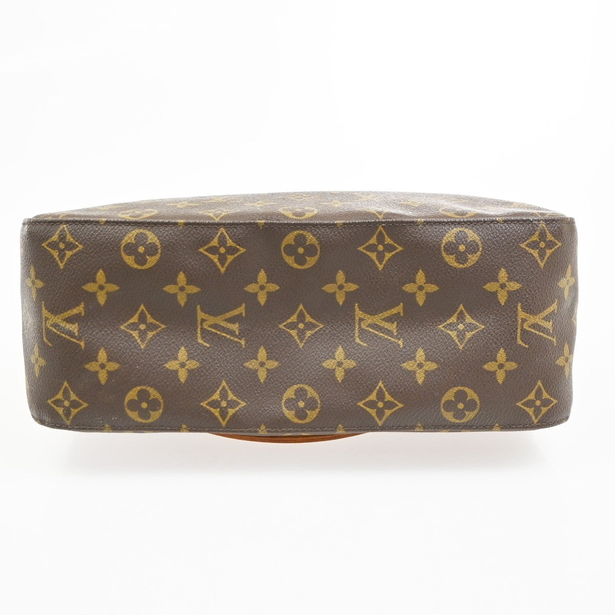 LOUIS VUITTON Logo Looping GM Shoulder Bag Monogram Leather Brown M51145 13PA045