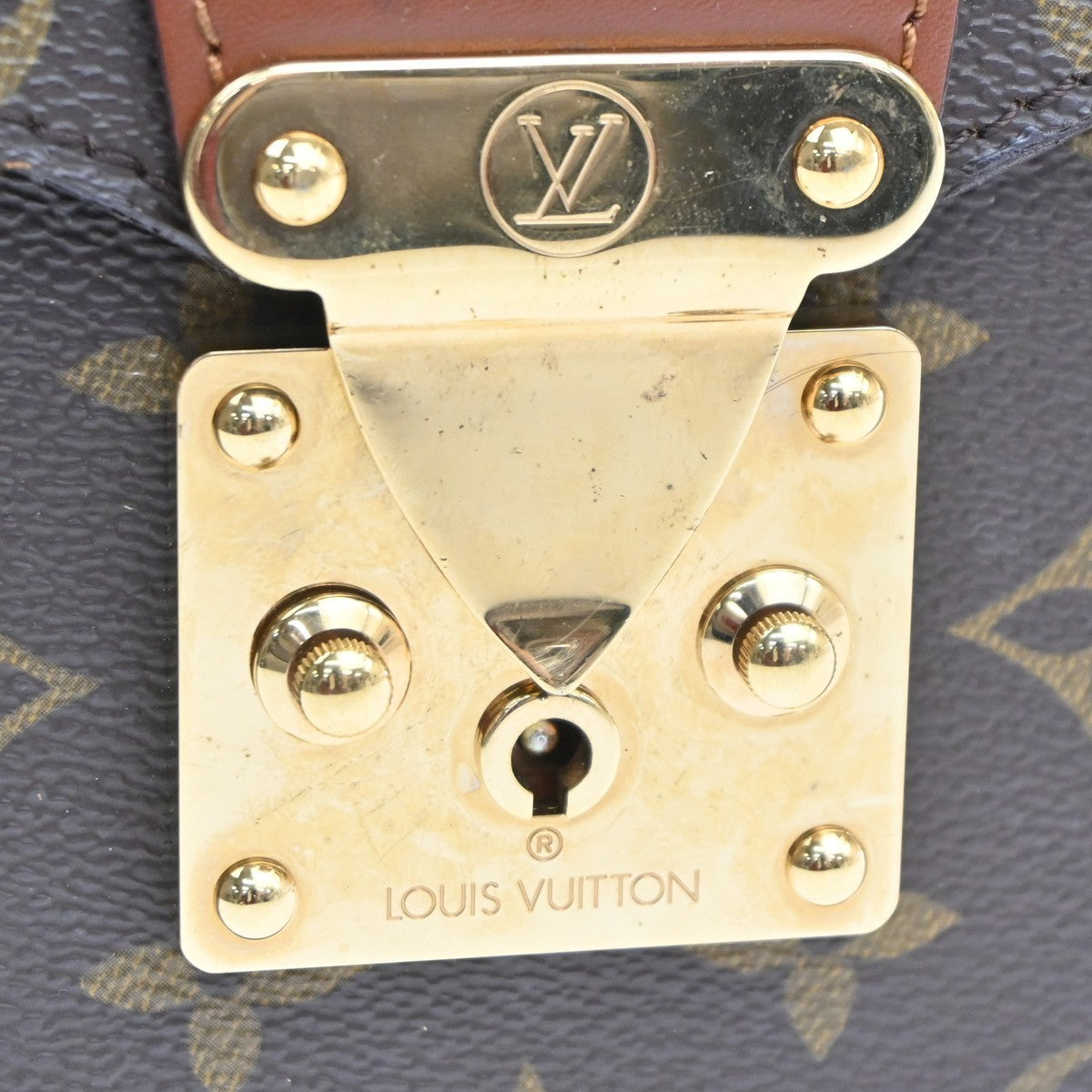 LOUIS VUITTON Concorde Hand Bag Monogram Leather Brown France M51190 70KC476