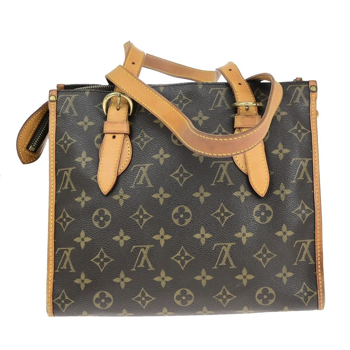 LOUIS VUITTON Popincourt Haut Shoulder Bag Monogram Leather Brown M40007 80EB688