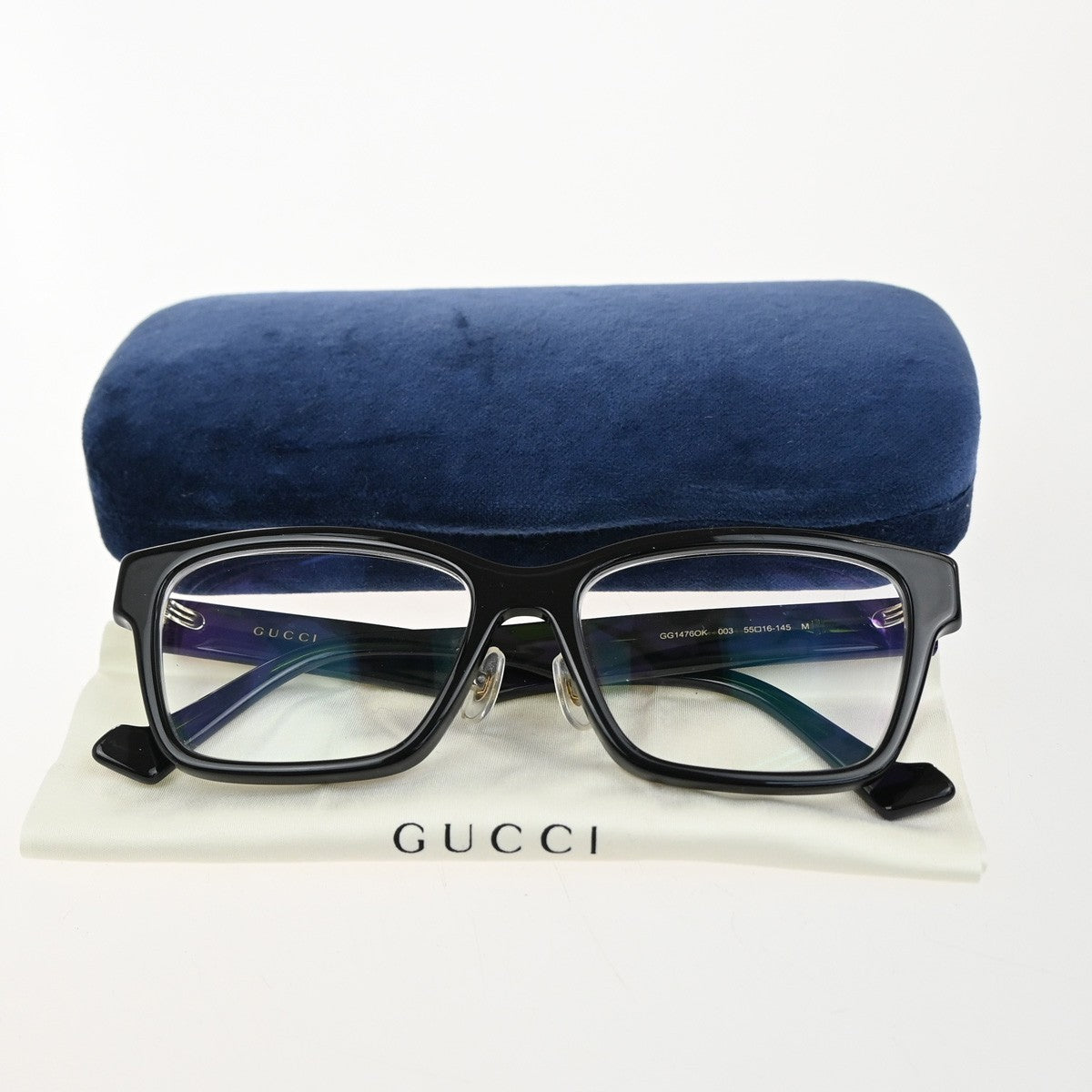 GUCCI GG Marmont Reading Glasses Eye Wear GG1476OK Plastic Black Purple 60KP555