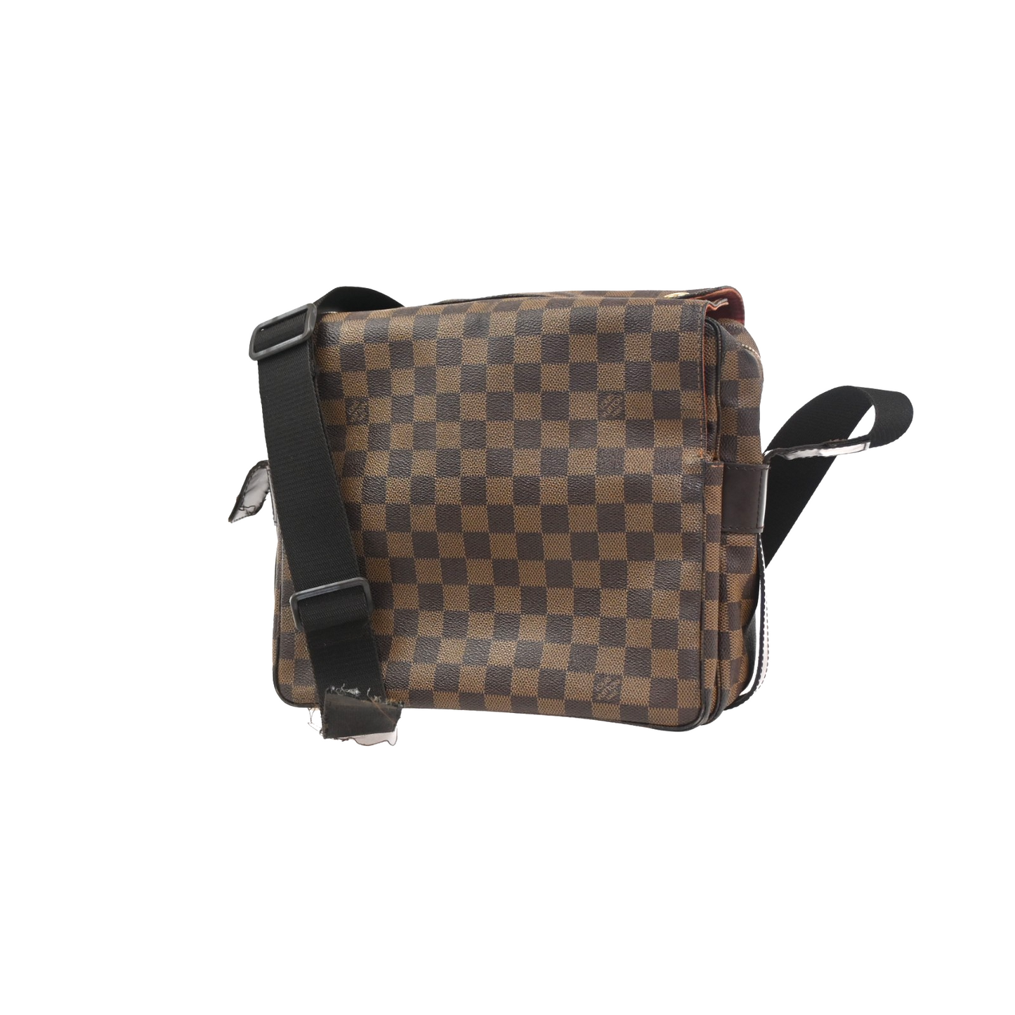 LOUIS VUITTON Naviglio Shoulder Bag Damier Ebene Leather Brown N45255 66CA753