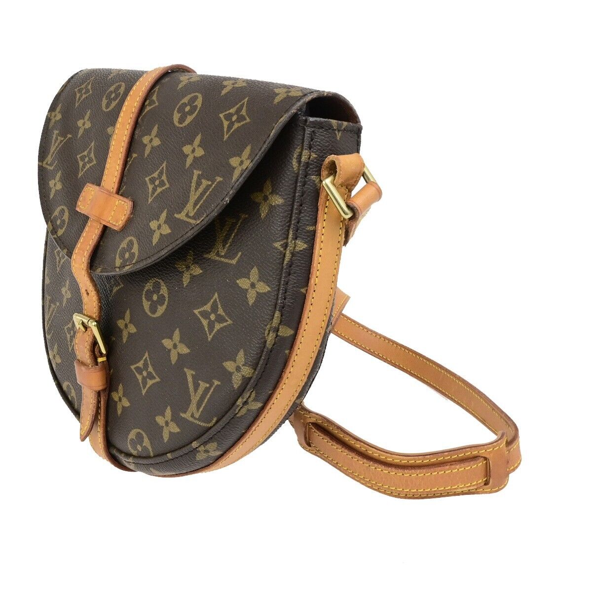 LOUIS VUITTONI Chantilly MM Shoulder Bag Monogram Leather Brown M51233 33FB295