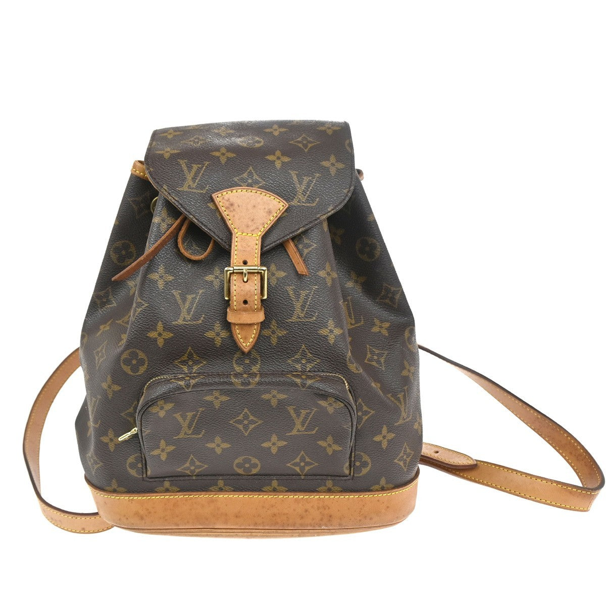 LOUIS VUITTON Montsouris MM Backpack Bag Monogram Leather Brown M51136 15CA596
