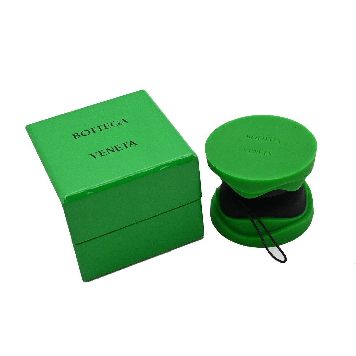 BOTTEGA VENETA Logo Novelty Yo-Yo Toy Rubber Green Black 66EE323