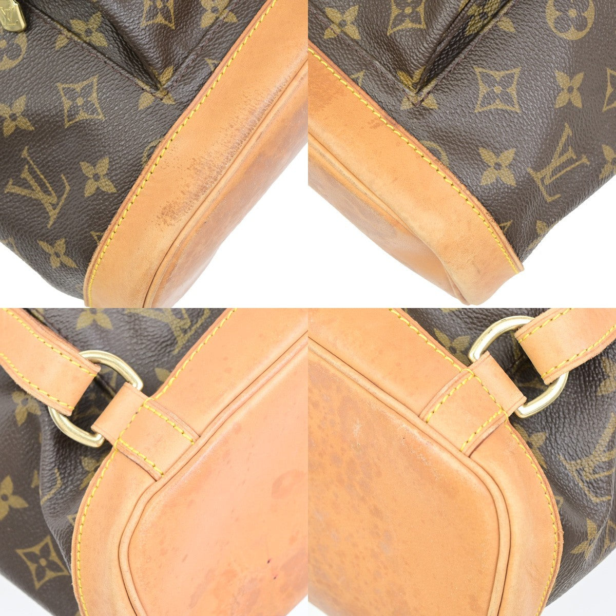LOUIS VUITTON Montsouris GM Backpack Bag Monogram Leather Brown M51135 95PA104