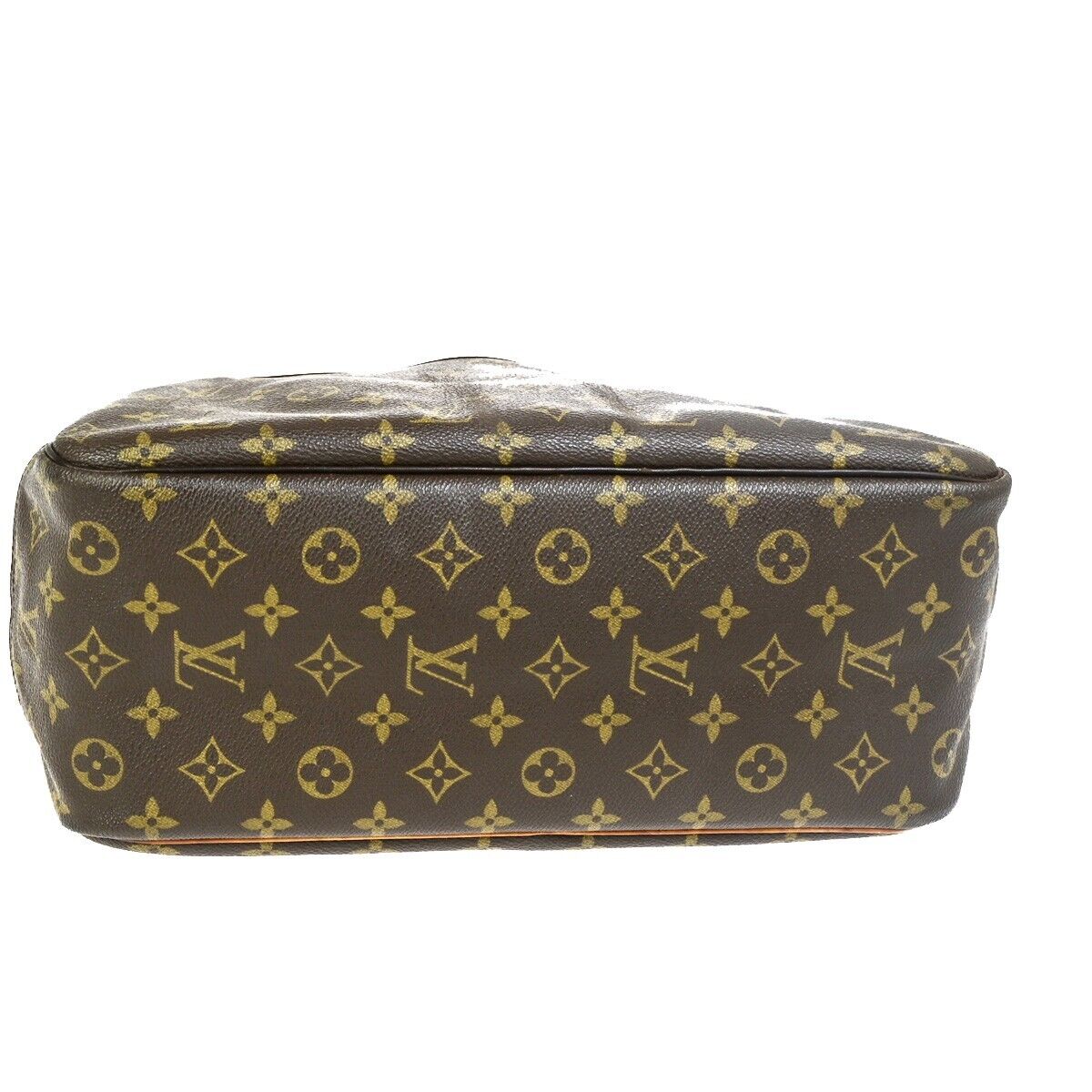 LOUIS VUITTON LV Logo Deauville Hand Bag Monogram Leather Brown M47270 37FB206