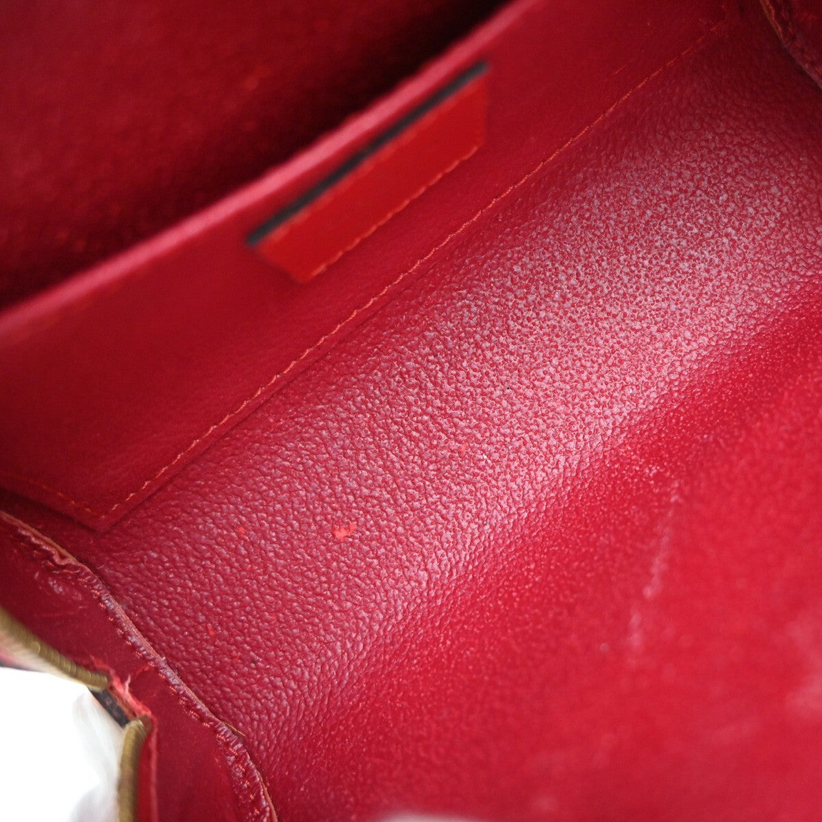 LOUIS VUITTON LV Logo Dauphine PM Pouch Bag Epi Leather Red M48447 02EE220