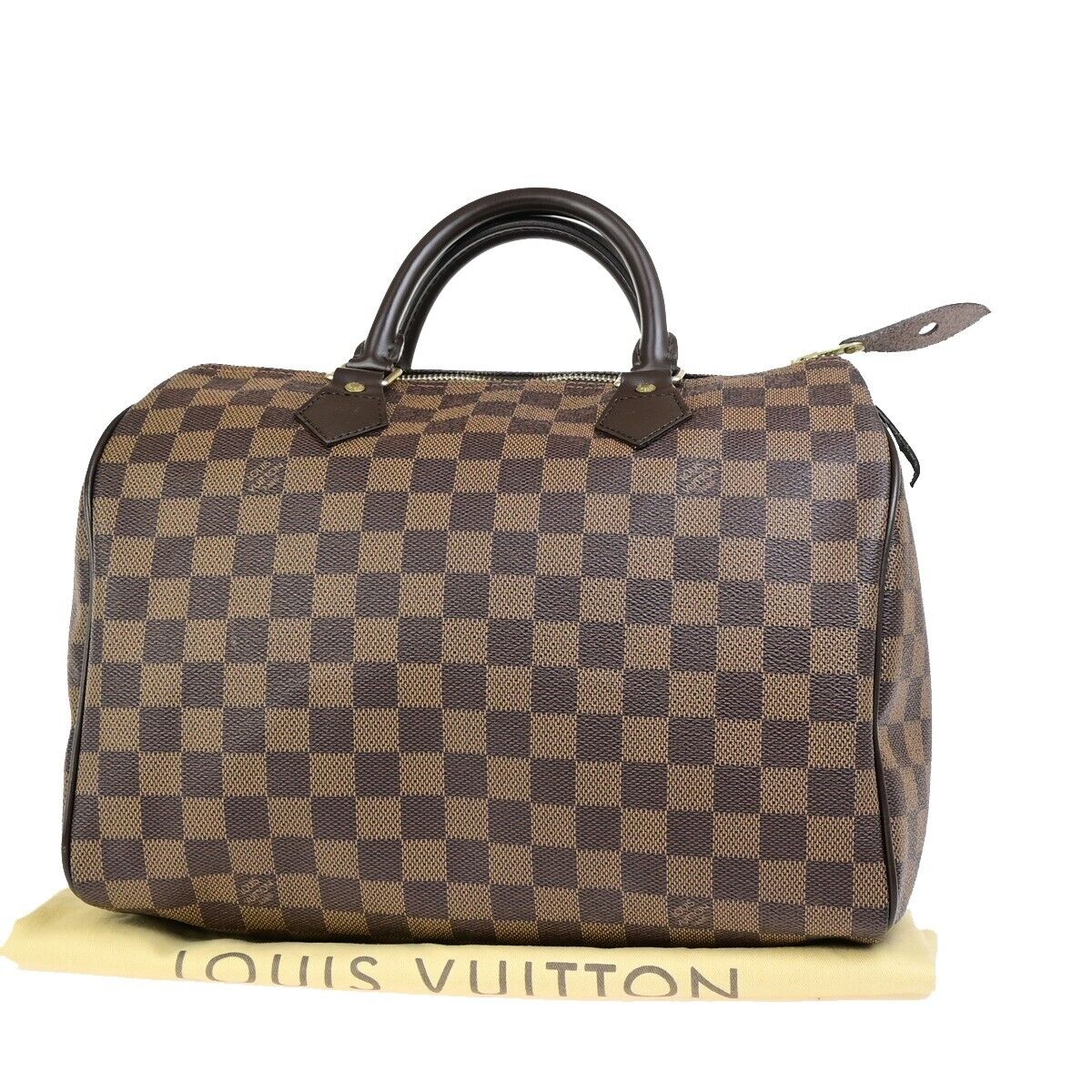 LOUIS VUITTON Speedy 30 Travel Hand Bag Damier Leather Brown N41364 664RK684