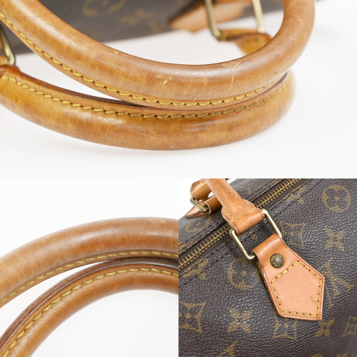 LOUIS VUITTON Speedy 30 Travel Hand Bag Monogram Leather Brown M41526 14SA001