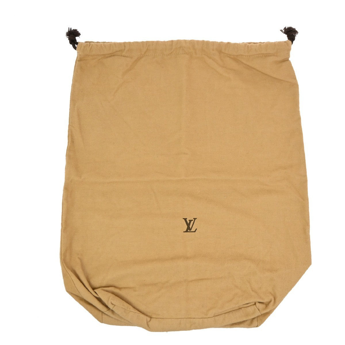 LOUIS VUITTON Logo 10 Set Dust Bag Drawstring Canvas Cotton Beige Brown 09KB864
