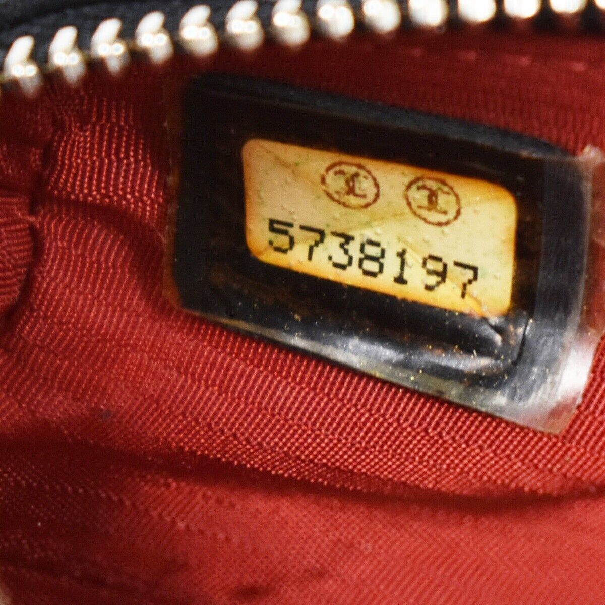 CHANEL CC Logo Travel Line Pen Case Pouch Nylon Black Silver France 04RH703