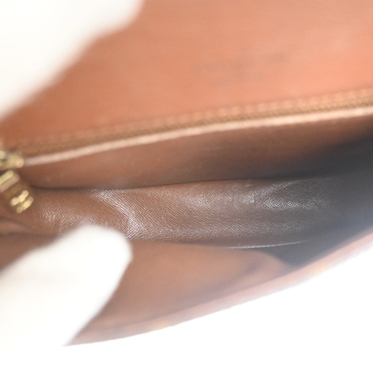 LOUIS VUITTON Saint Cloud MM Shoulder Bag Monogram Leather Brown M51243 60MA420
