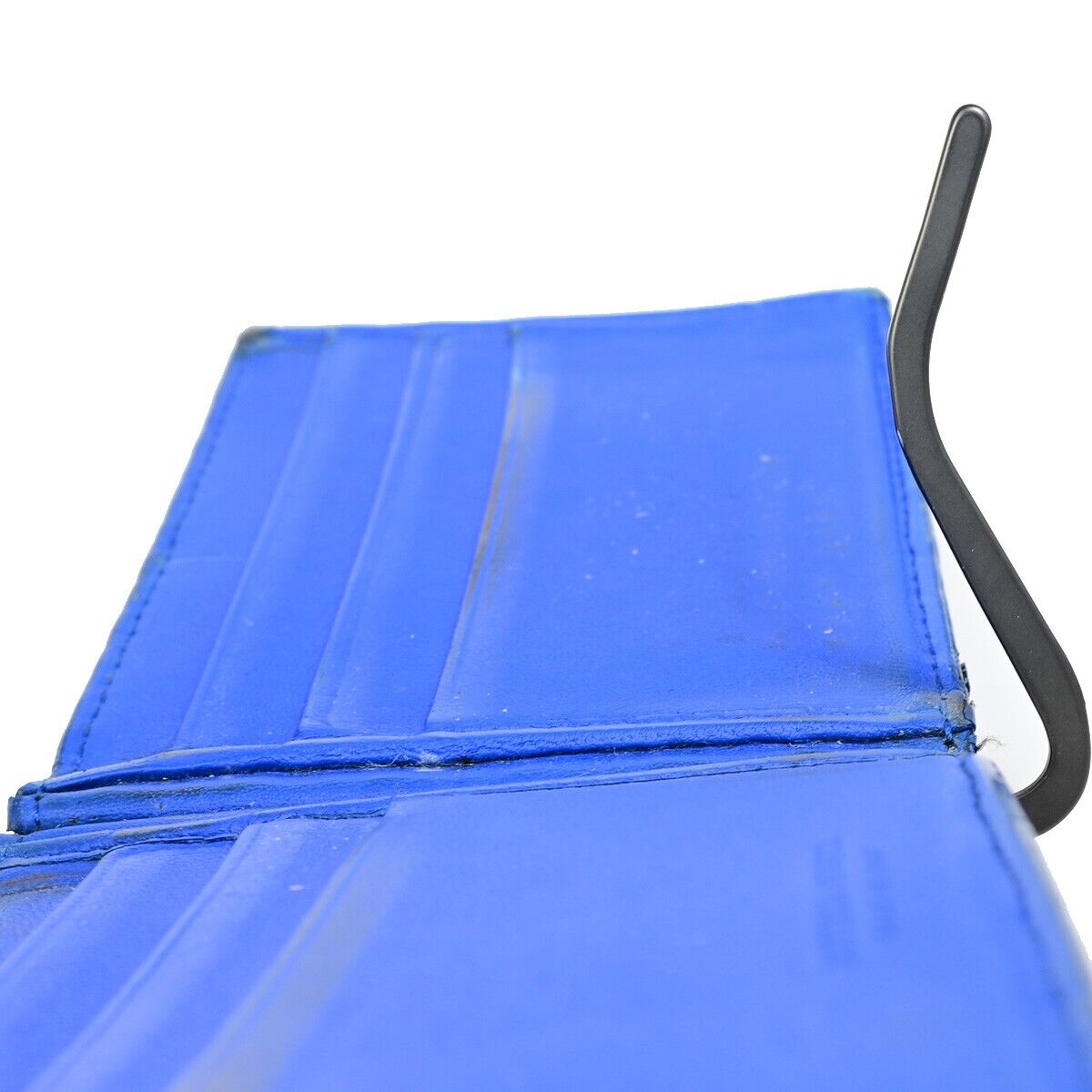 BOTTEGA VENETA Logo Intrecciato Bifold Compact Wallet Leather Black 08EC202