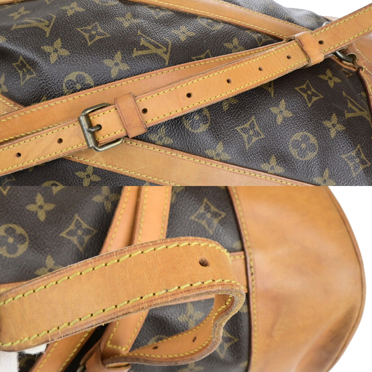 LOUIS VUITTON LV Randonnee GM Shoulder Bag Monogram Leather Brown M42244 31YG688
