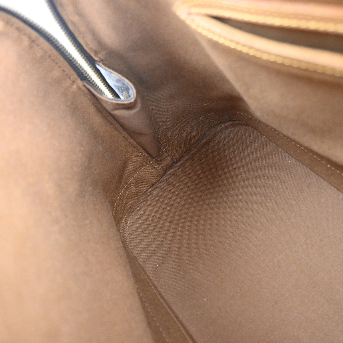 LOUIS VUITTON LV Logo Alma Hand Bag Monogram Leather Brown France M51130 82EG341